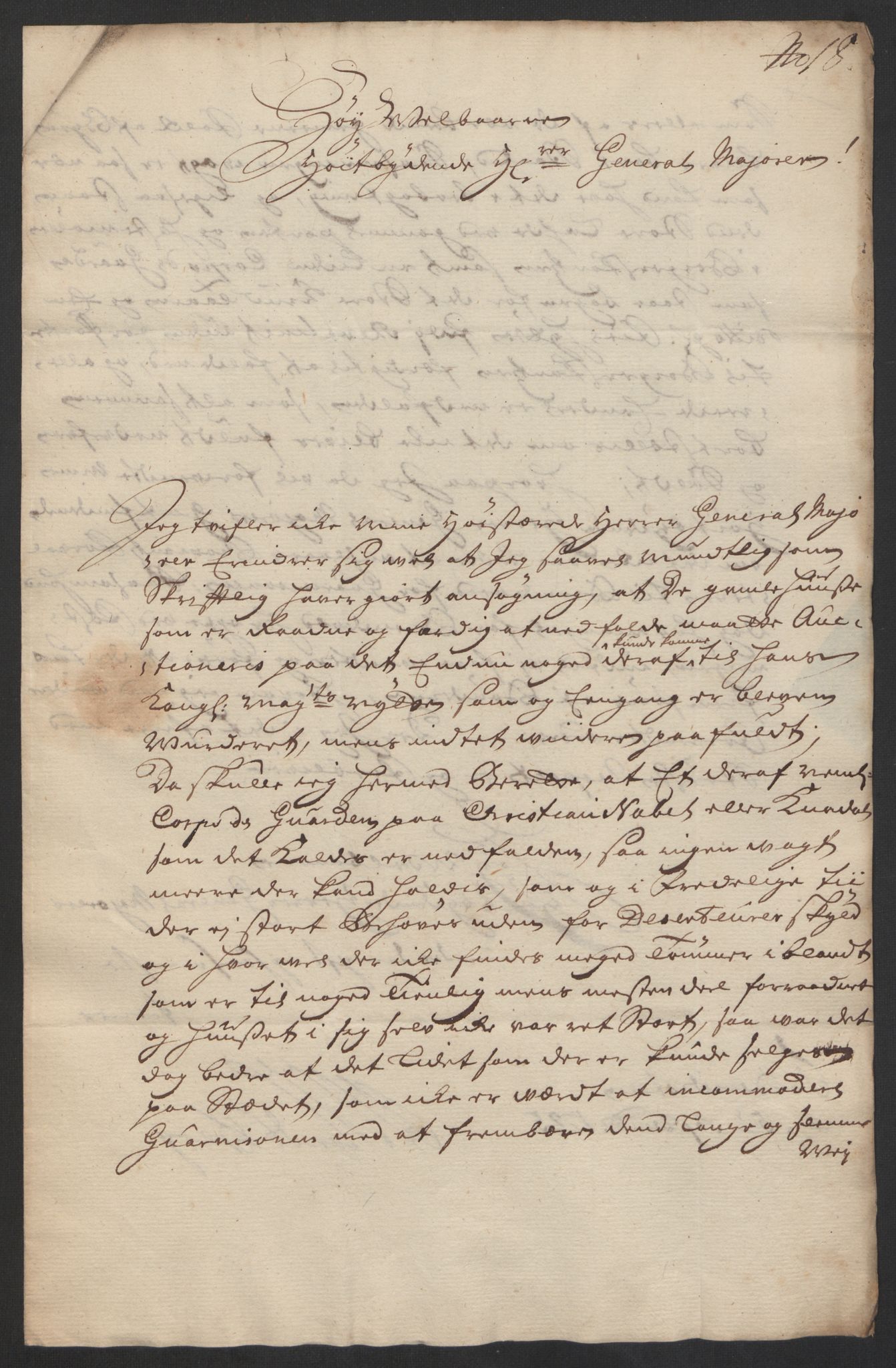 Kommanderende general (KG I) med Det norske krigsdirektorium, AV/RA-EA-5419/D/L0153: Fredriksten festning: Brev, inventarfortegnelser og regnskapsekstrakter, 1724-1729, p. 287