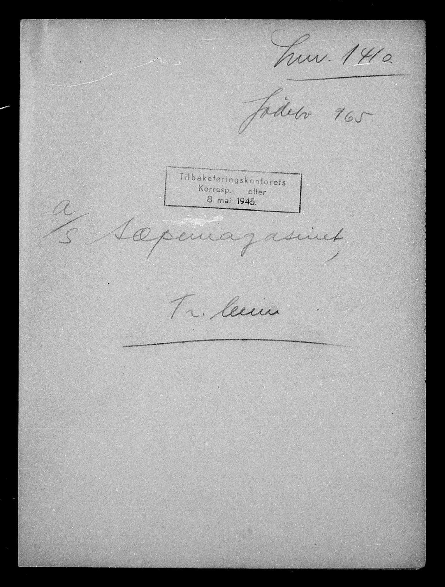 Justisdepartementet, Tilbakeføringskontoret for inndratte formuer, AV/RA-S-1564/H/Hc/Hca/L0908: --, 1945-1947, p. 378