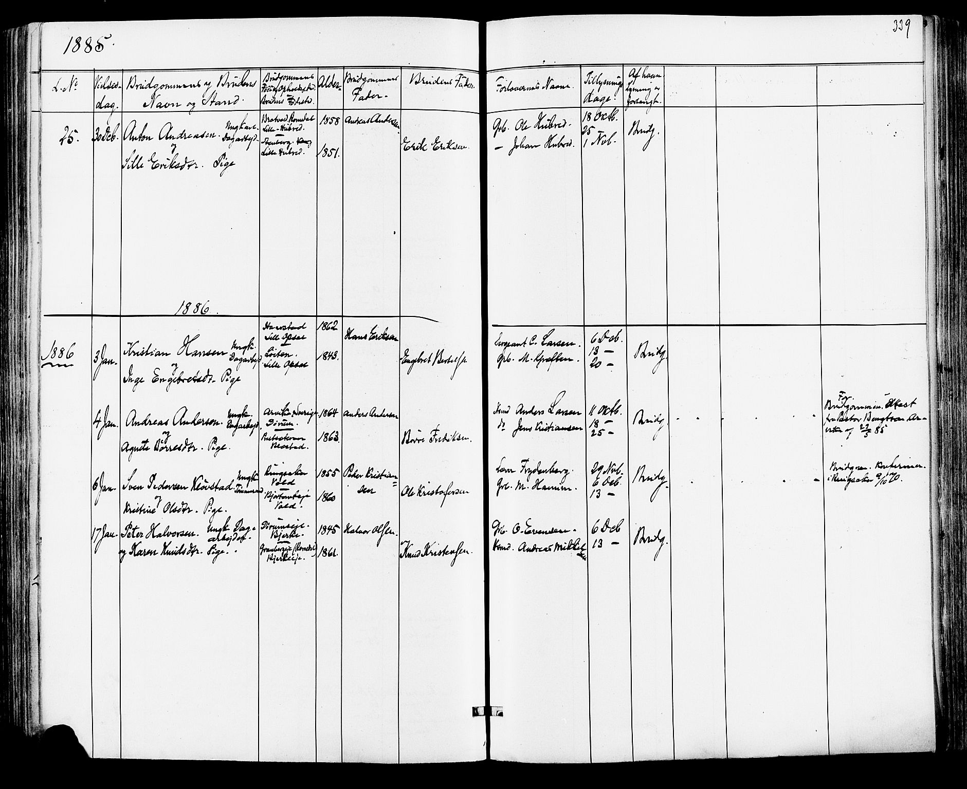 Vang prestekontor, Hedmark, AV/SAH-PREST-008/H/Ha/Haa/L0015: Parish register (official) no. 15, 1871-1885, p. 339