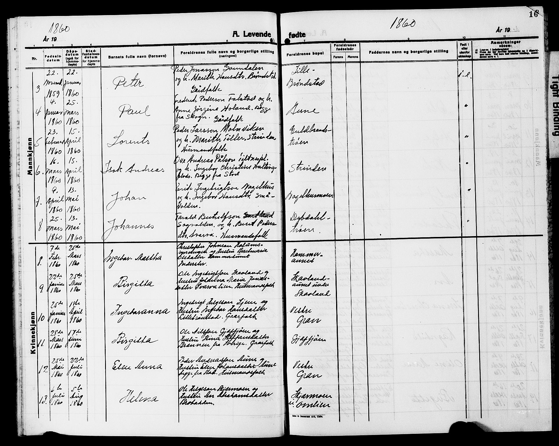 Ministerialprotokoller, klokkerbøker og fødselsregistre - Nord-Trøndelag, AV/SAT-A-1458/749/L0485: Parish register (official) no. 749D01, 1857-1872, p. 16