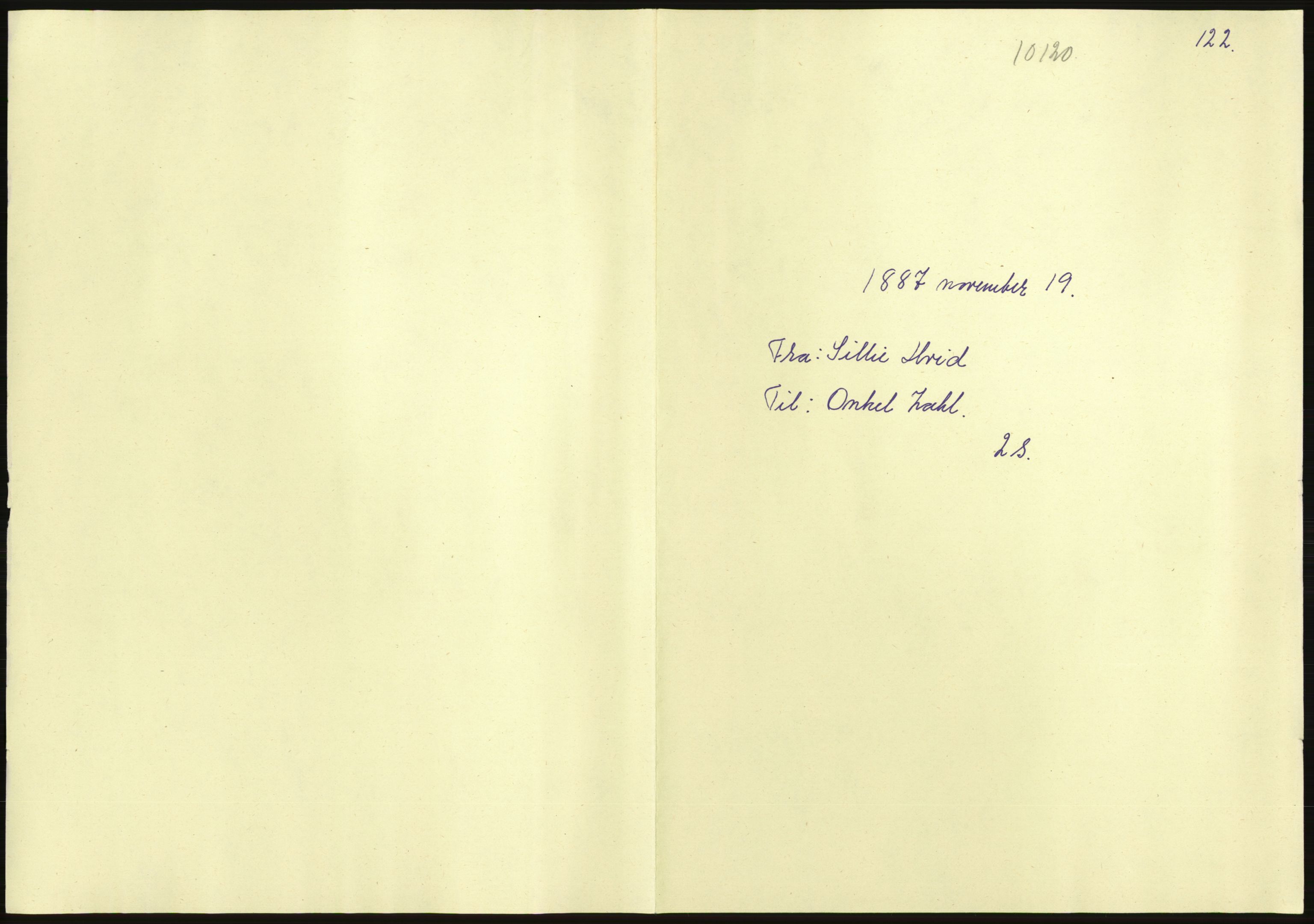 Samlinger til kildeutgivelse, Amerikabrevene, RA/EA-4057/F/L0036: Innlån fra Nordland: Kjerringøyarkivet, 1838-1914, p. 541