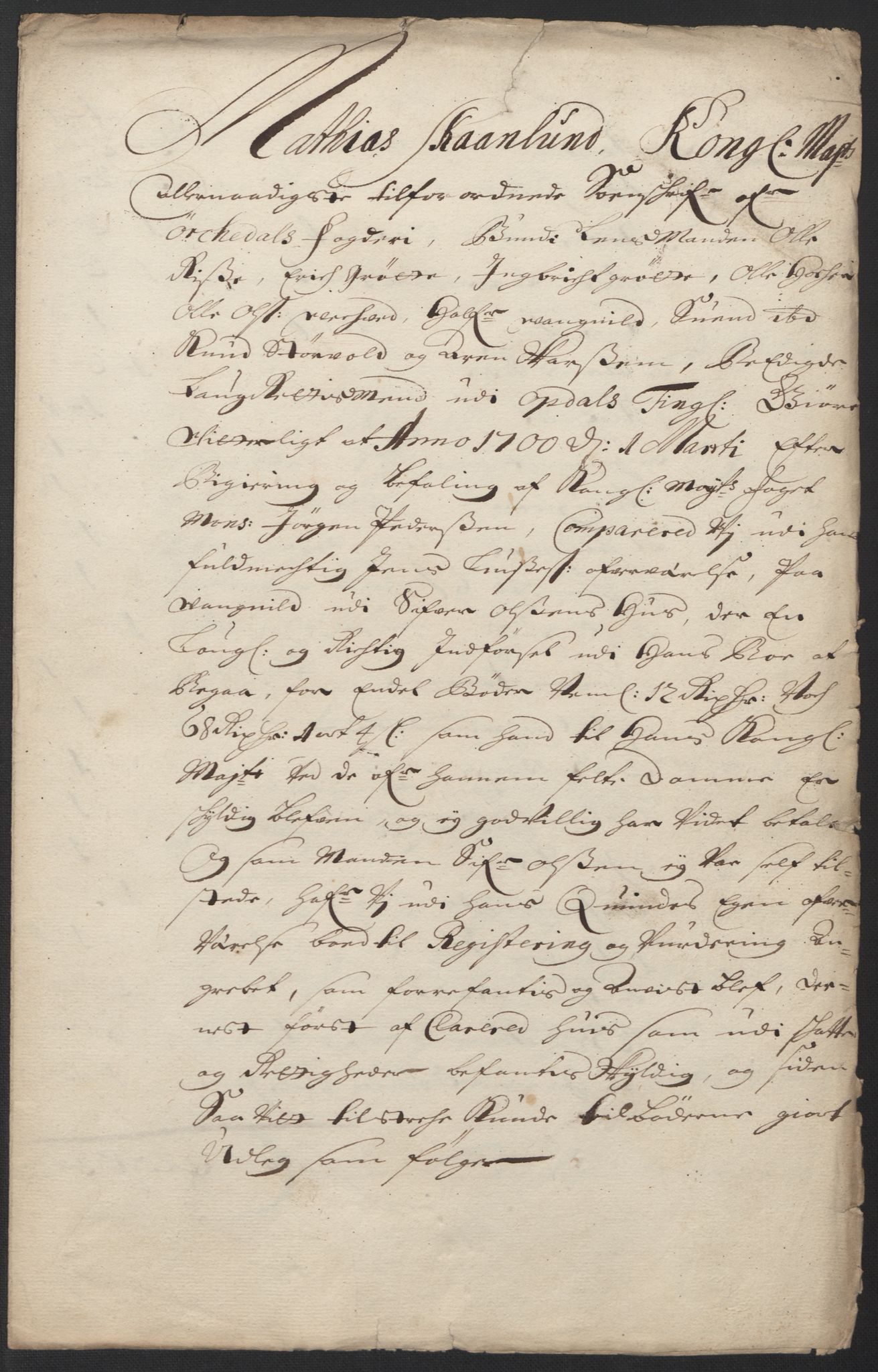 Rentekammeret inntil 1814, Reviderte regnskaper, Fogderegnskap, AV/RA-EA-4092/R60/L3949: Fogderegnskap Orkdal og Gauldal, 1699, p. 220