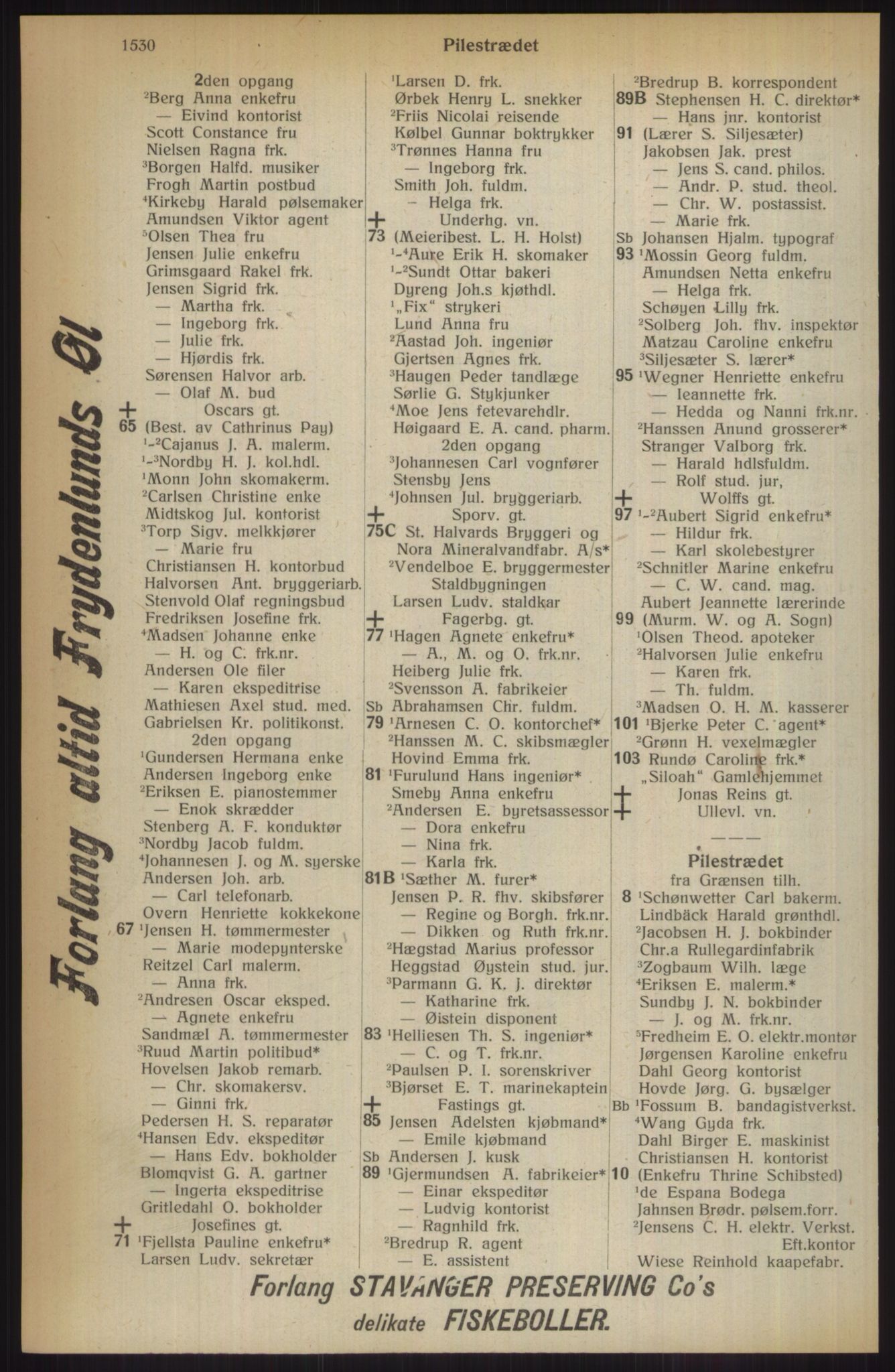 Kristiania/Oslo adressebok, PUBL/-, 1914, p. 1530