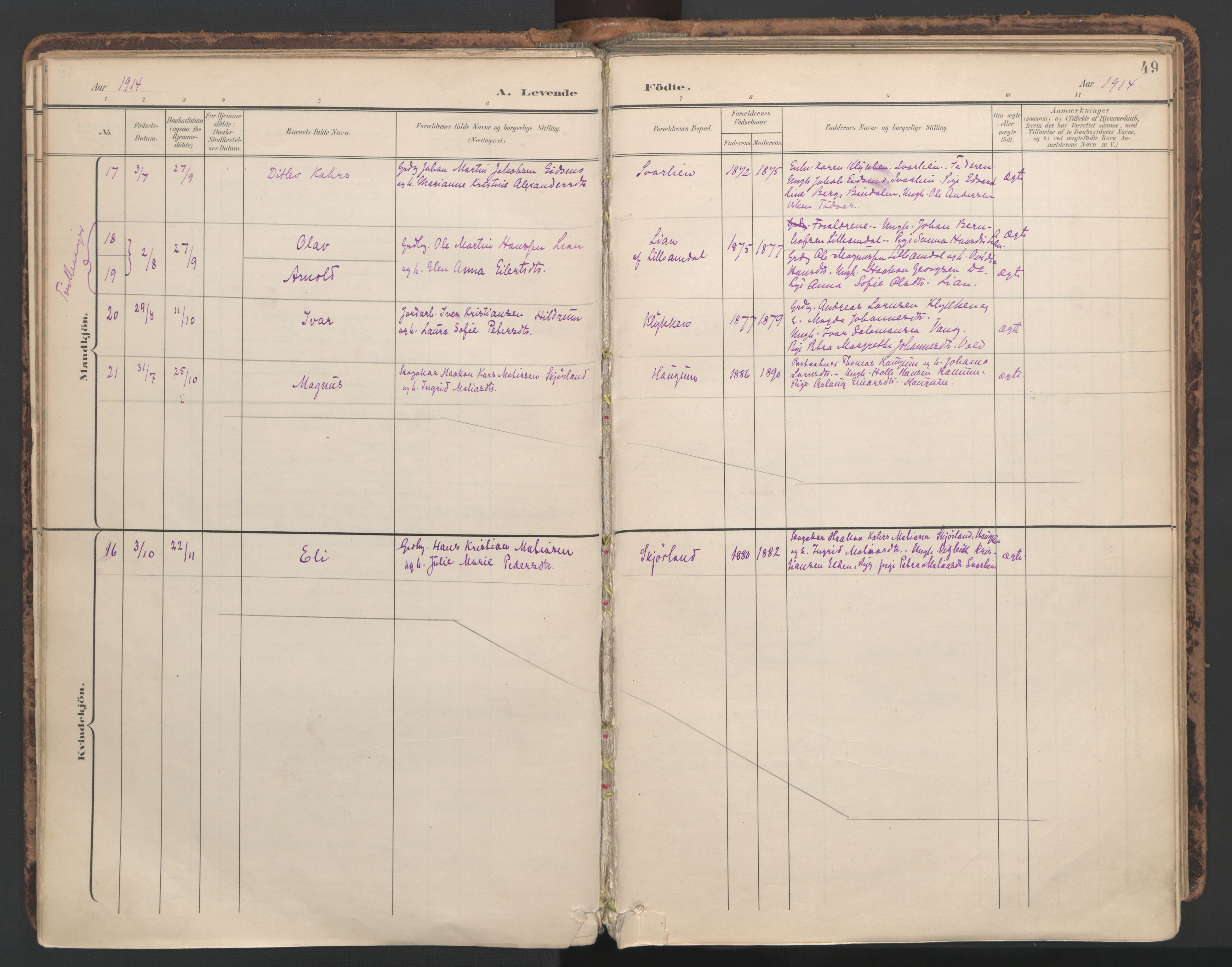Ministerialprotokoller, klokkerbøker og fødselsregistre - Nord-Trøndelag, AV/SAT-A-1458/764/L0556: Parish register (official) no. 764A11, 1897-1924, p. 49
