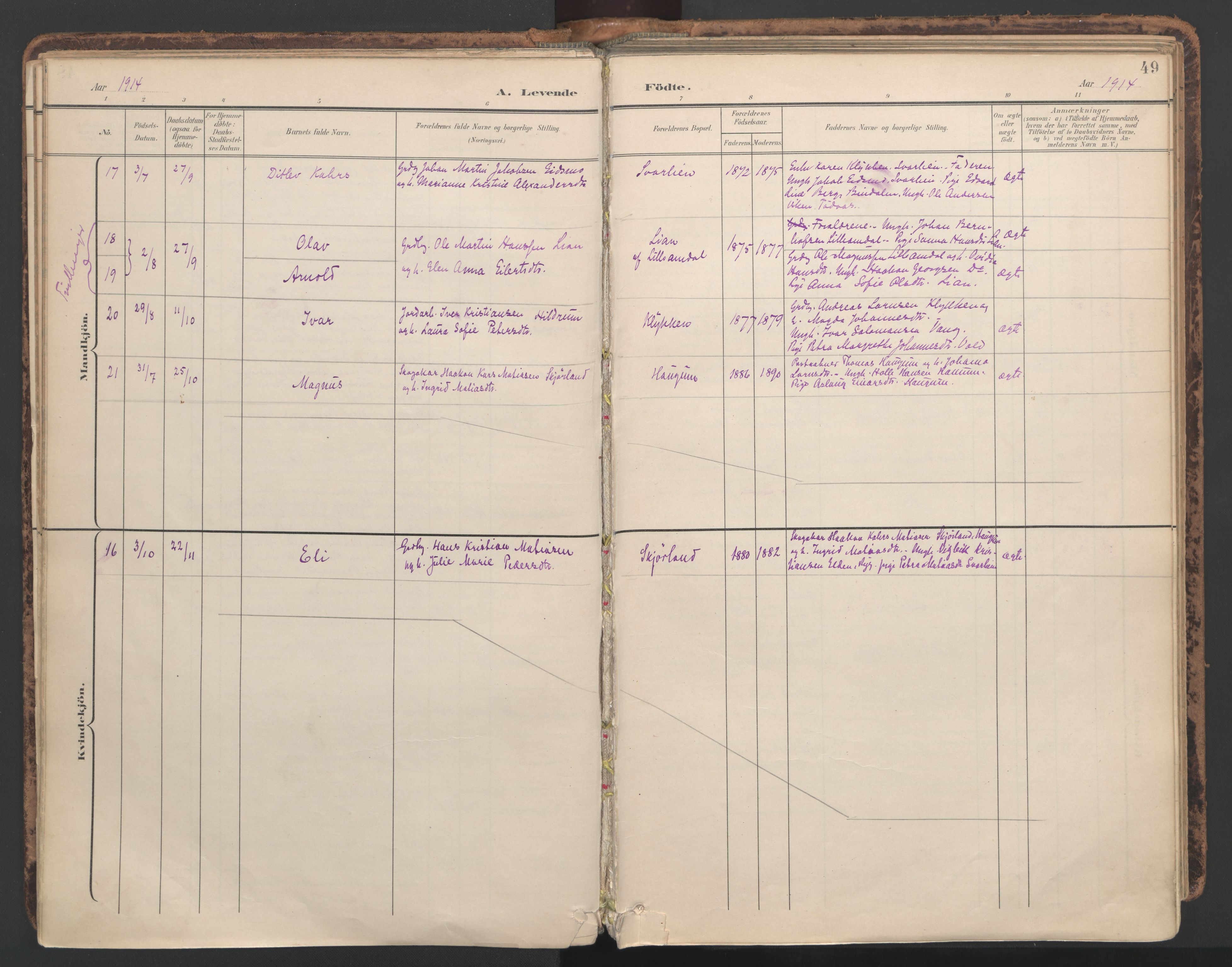 Ministerialprotokoller, klokkerbøker og fødselsregistre - Nord-Trøndelag, SAT/A-1458/764/L0556: Parish register (official) no. 764A11, 1897-1924, p. 49