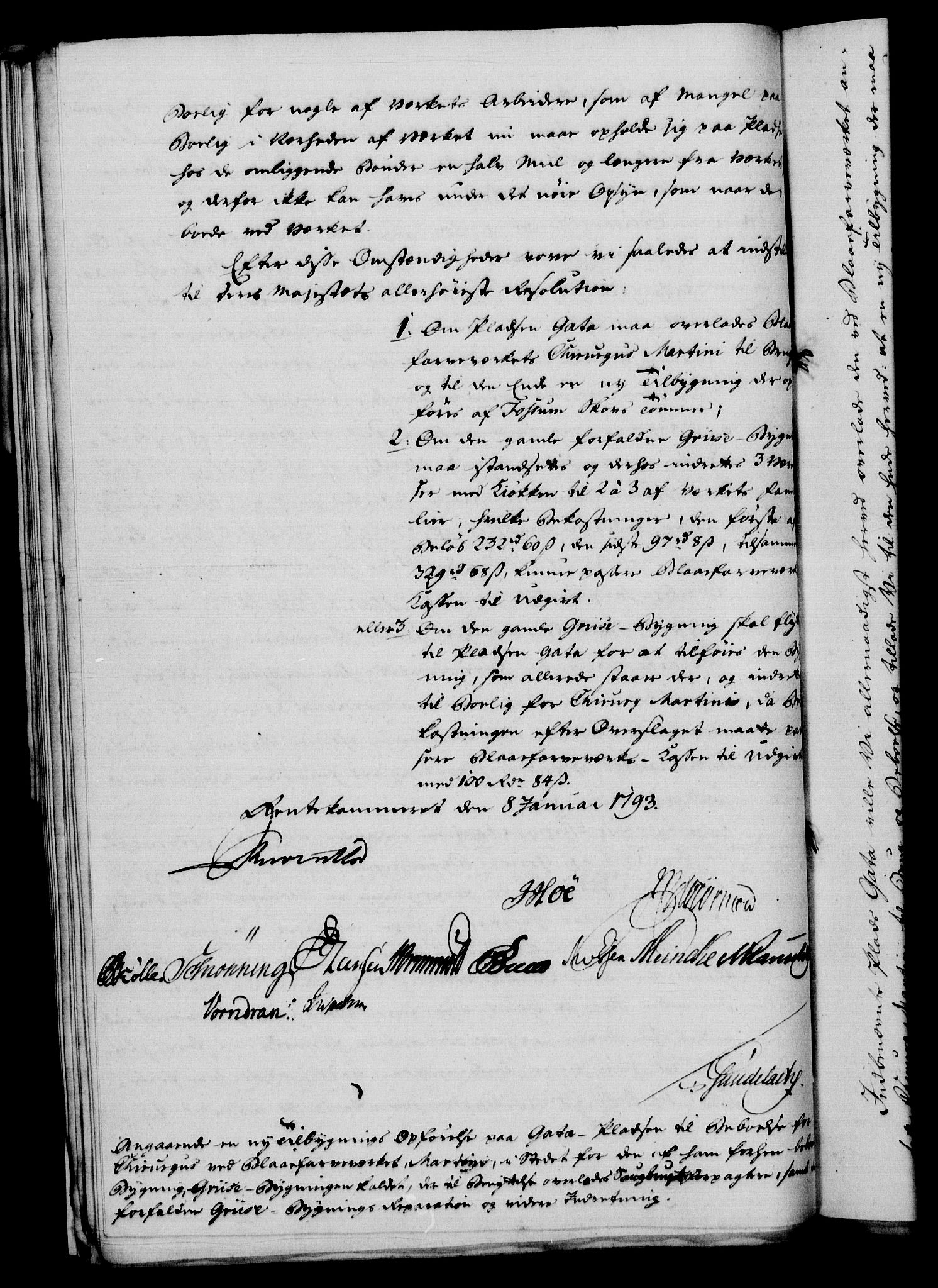 Rentekammeret, Renteskriverkontorene, AV/RA-EA-3115/M/Mf/Mfb/L0002: Relasjons- og resolusjonsprotokoll med register (merket RK 54.8), 1793-1795