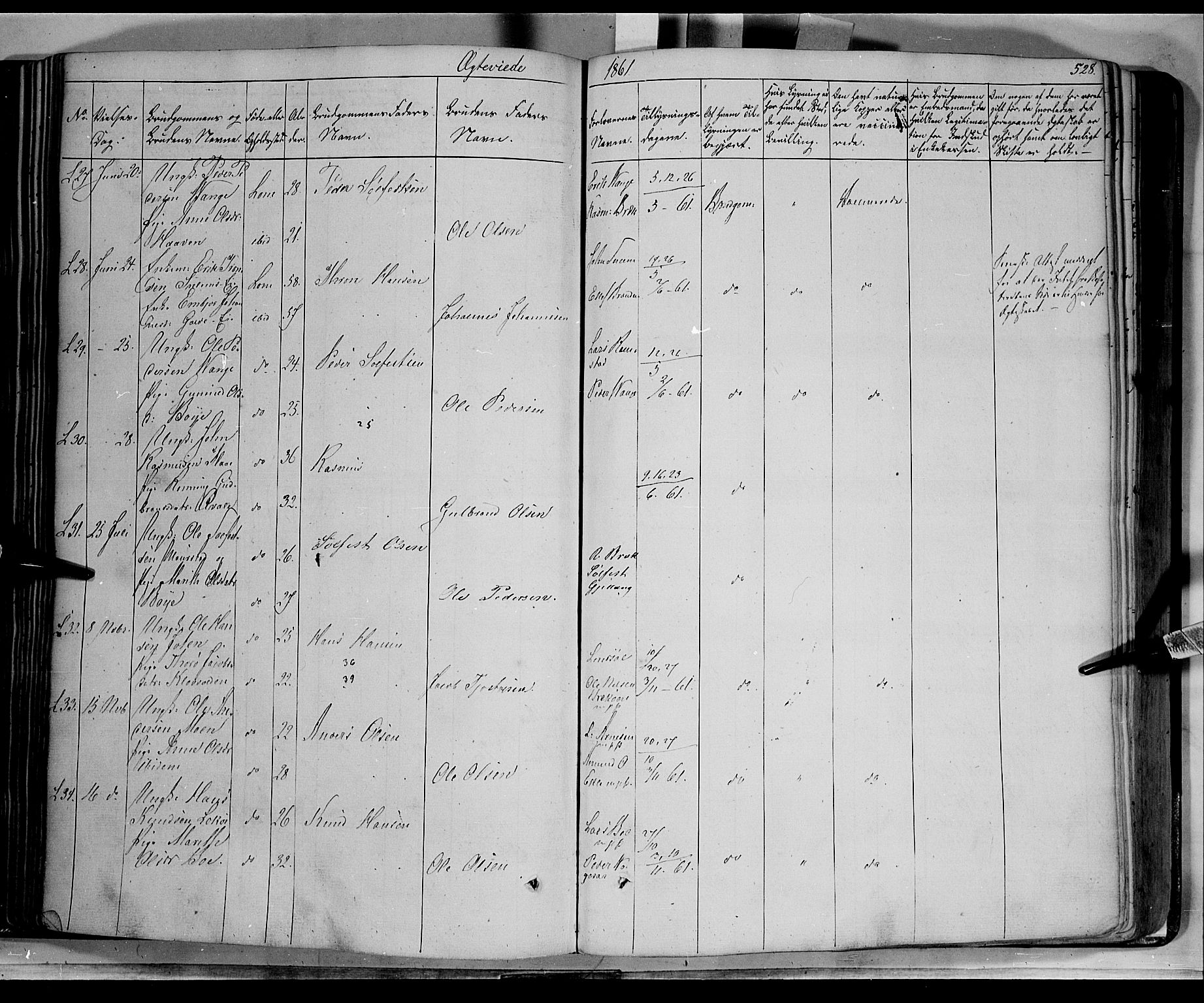 Lom prestekontor, SAH/PREST-070/K/L0006: Parish register (official) no. 6B, 1837-1863, p. 528