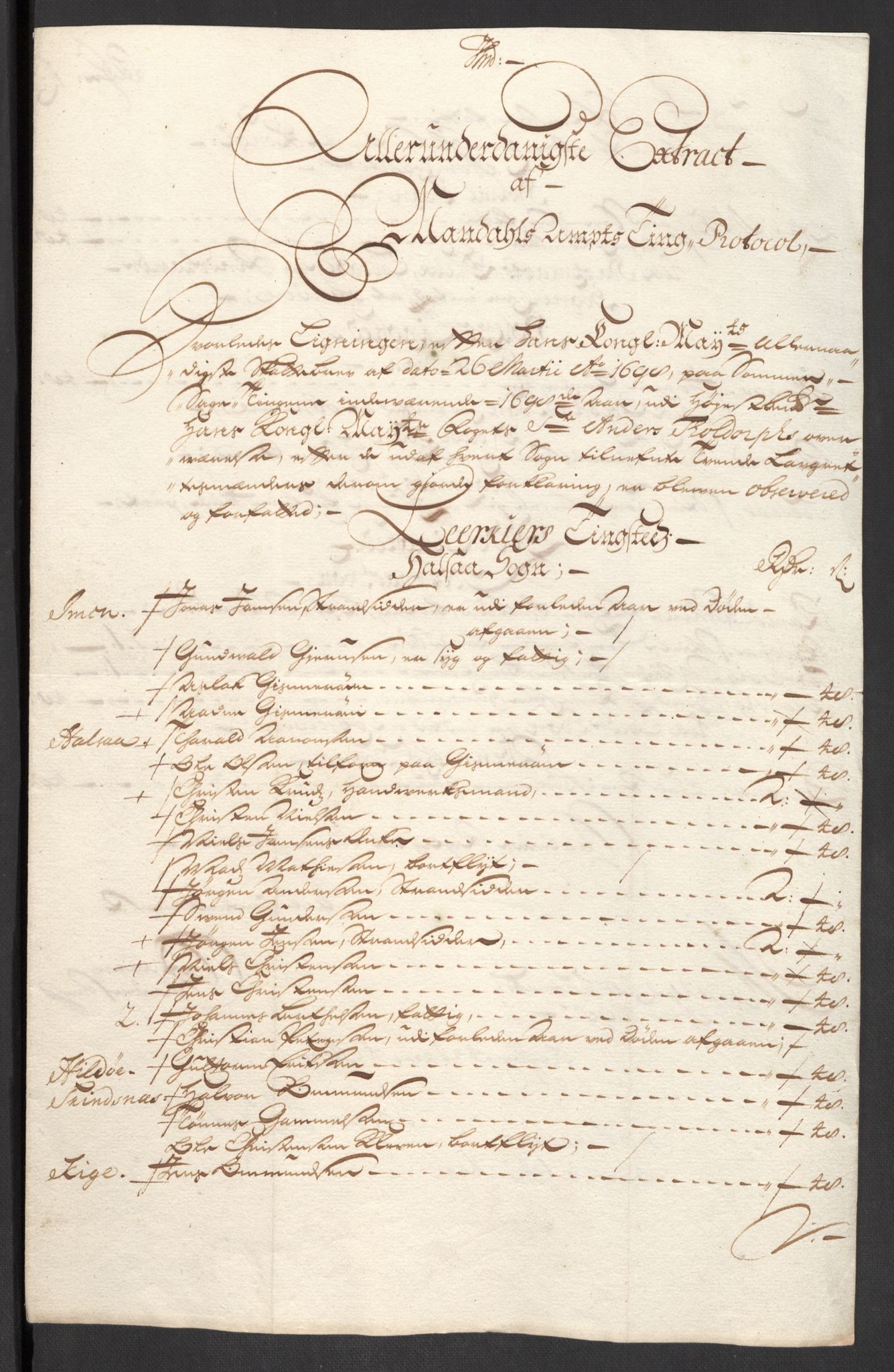 Rentekammeret inntil 1814, Reviderte regnskaper, Fogderegnskap, RA/EA-4092/R43/L2547: Fogderegnskap Lista og Mandal, 1698-1699, p. 53