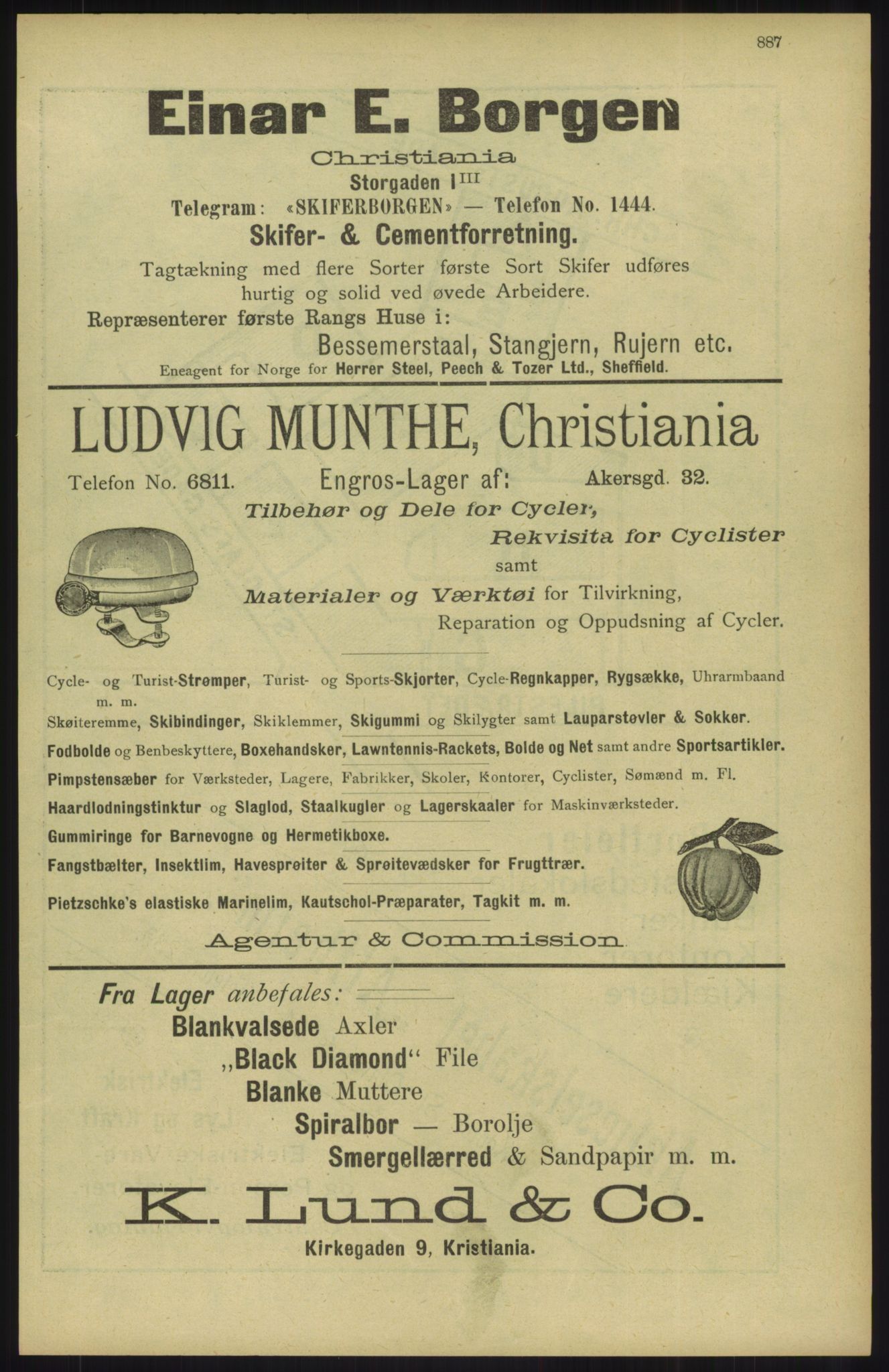 Kristiania/Oslo adressebok, PUBL/-, 1904, p. 887