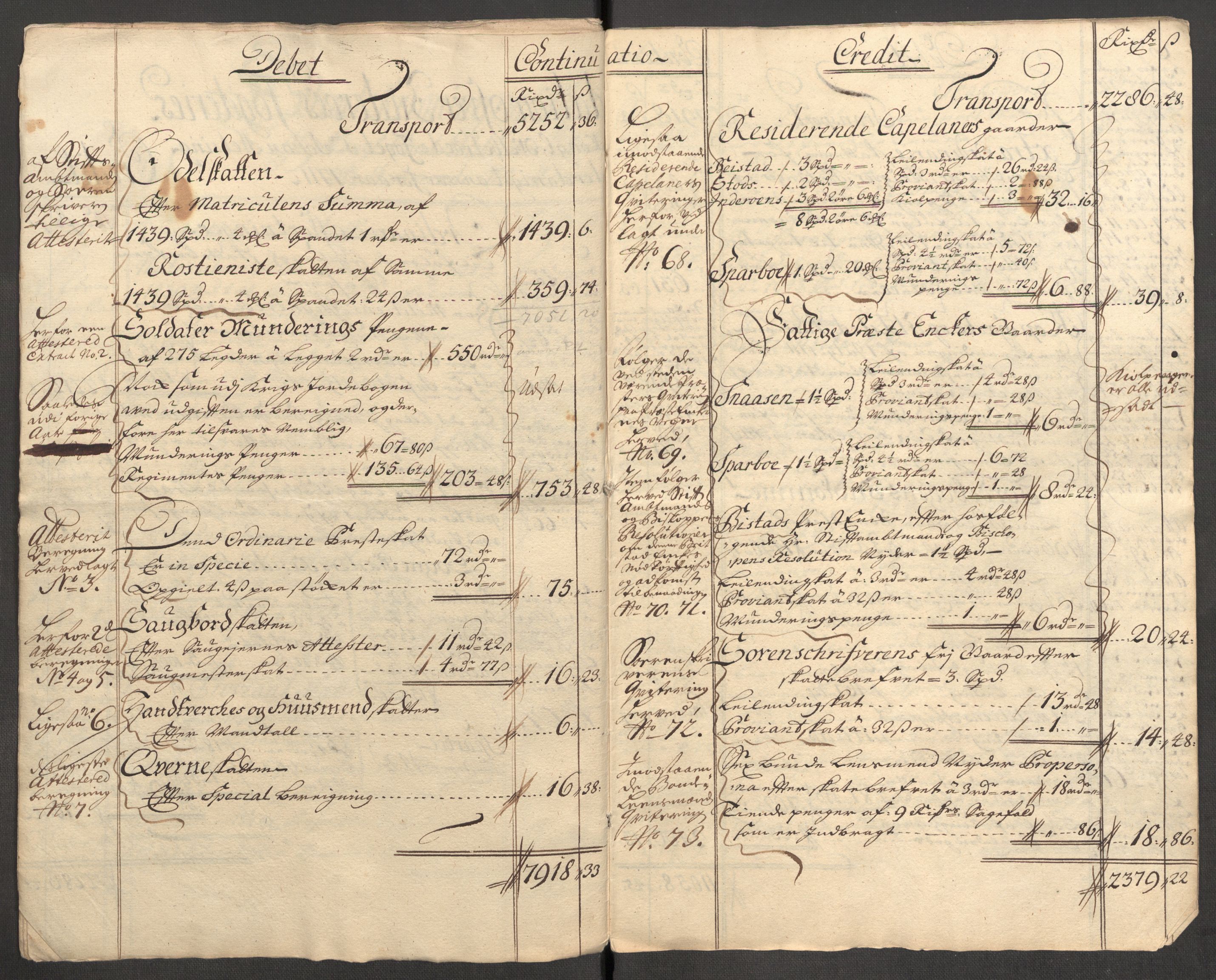 Rentekammeret inntil 1814, Reviderte regnskaper, Fogderegnskap, AV/RA-EA-4092/R63/L4319: Fogderegnskap Inderøy, 1711, p. 12