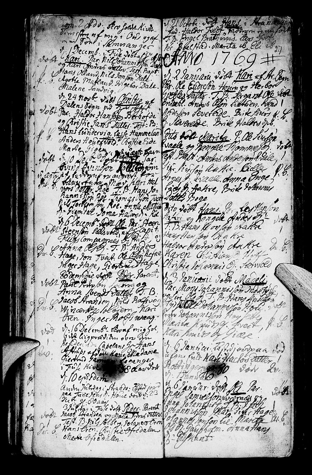 Os sokneprestembete, SAB/A-99929: Parish register (official) no. A 9, 1766-1779, p. 27