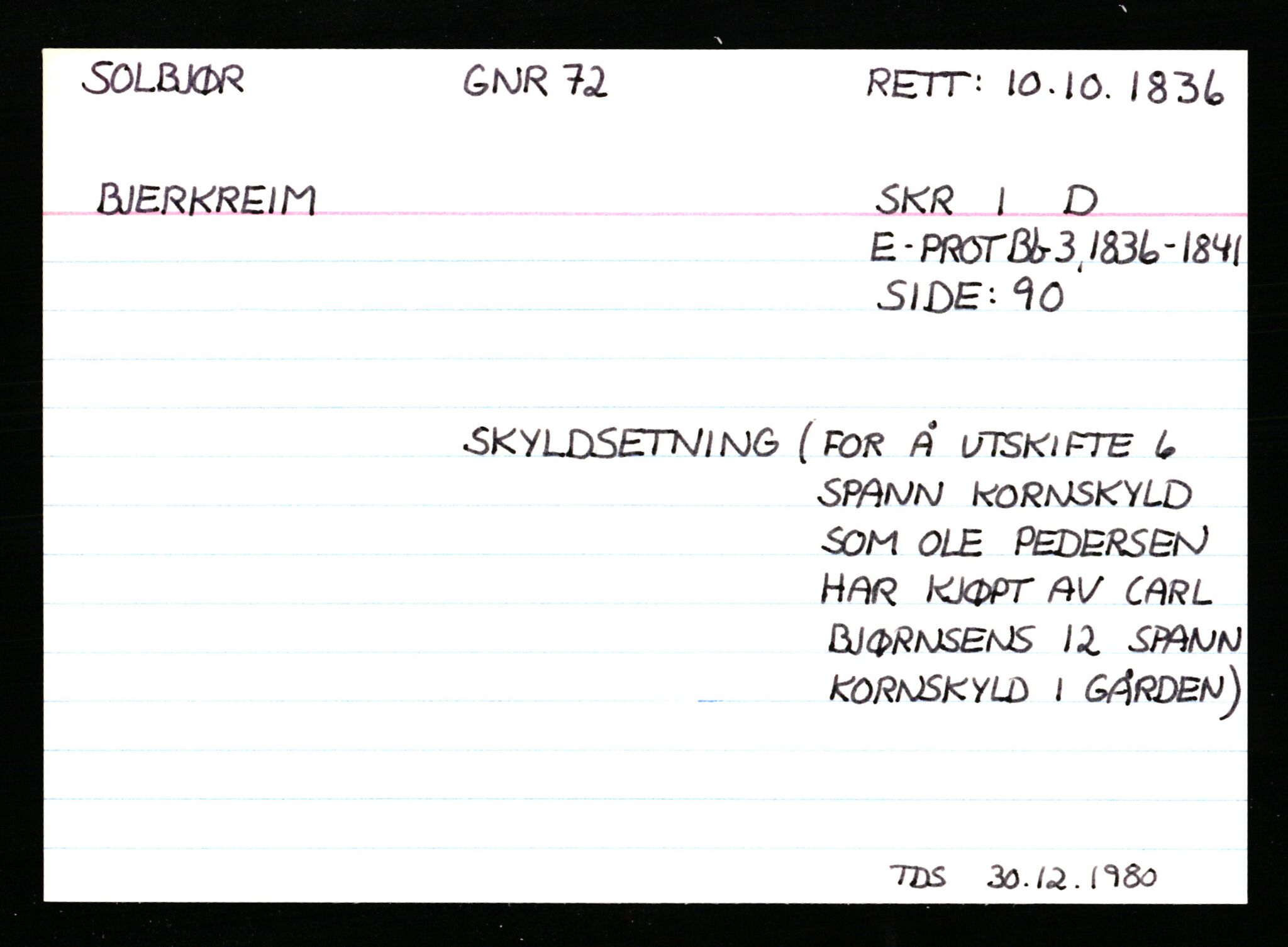 Statsarkivet i Stavanger, AV/SAST-A-101971/03/Y/Ym/L0053: Åstedskort sortert etter gårdsnavn: Skudeneshavn - Solbjør, 1600-1950, p. 617