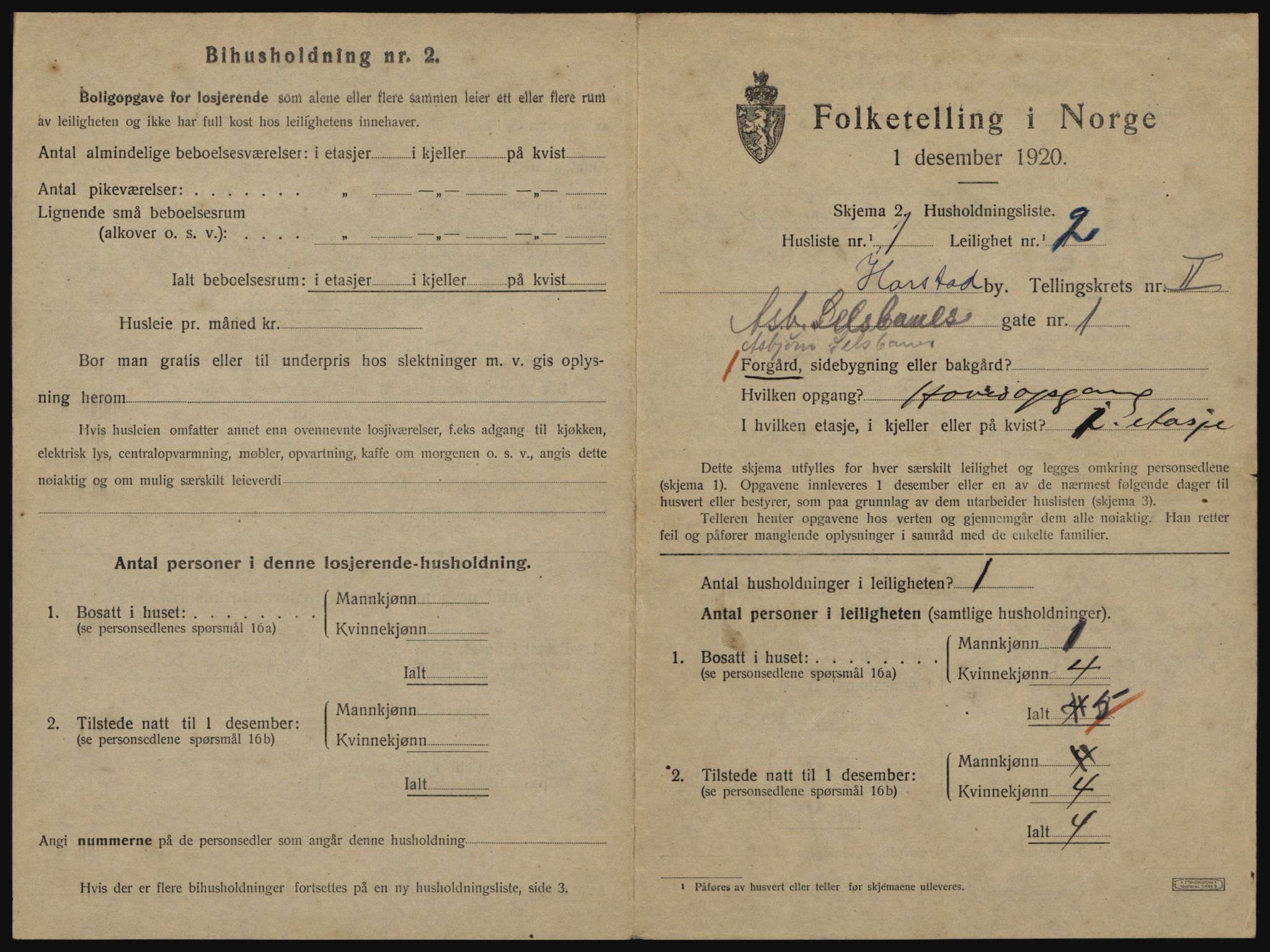 SATØ, 1920 census for Harstad, 1920, p. 997