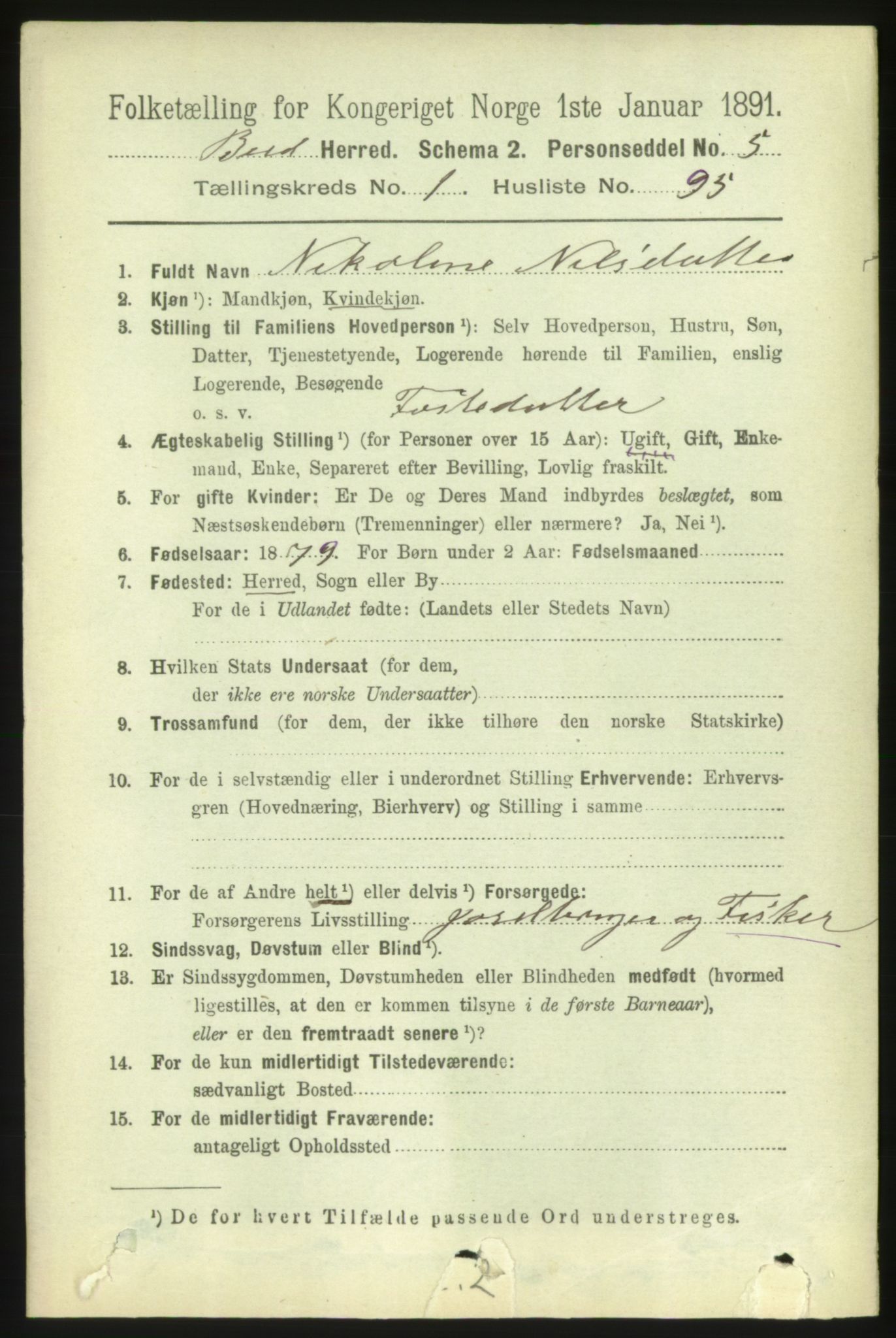 RA, 1891 census for 1549 Bud, 1891, p. 647