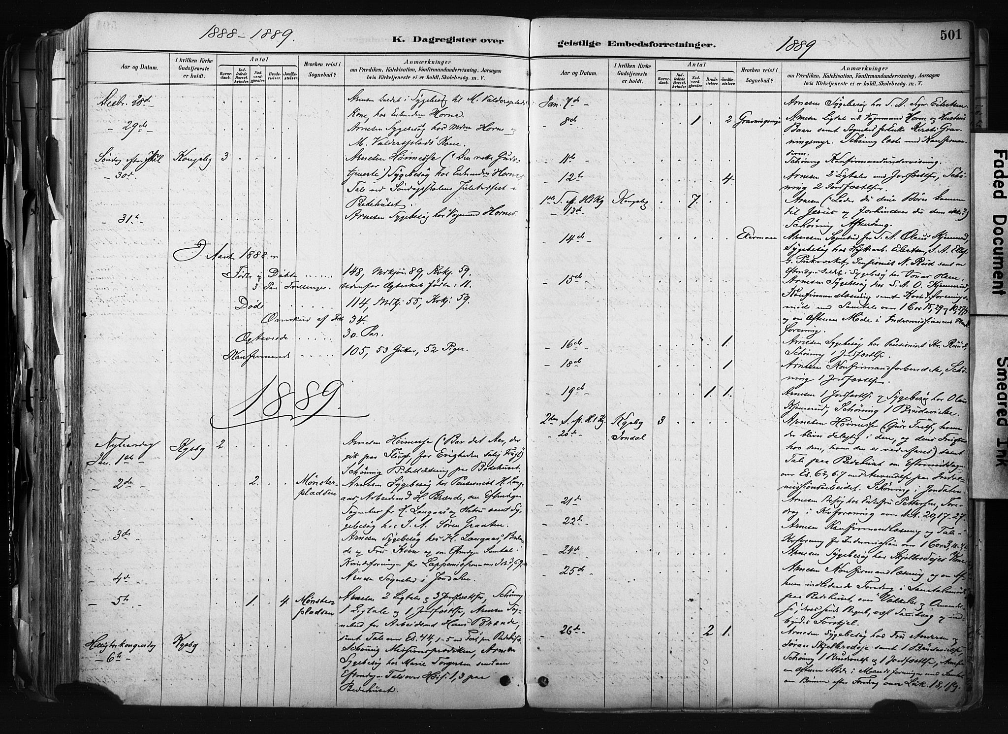 Kongsberg kirkebøker, AV/SAKO-A-22/F/Fb/L0002: Parish register (official) no. II 2, 1886-1896, p. 501