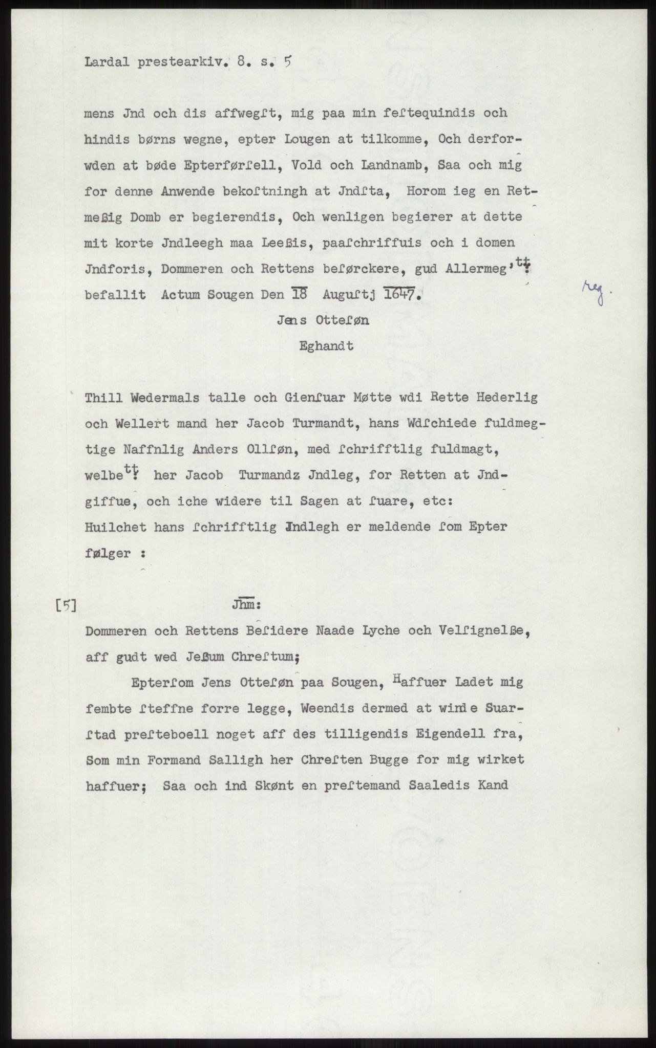 Samlinger til kildeutgivelse, Diplomavskriftsamlingen, AV/RA-EA-4053/H/Ha, p. 269