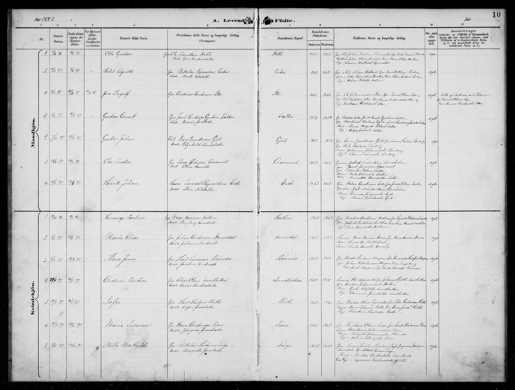 Hyllestad sokneprestembete, SAB/A-80401: Parish register (copy) no. C 3, 1894-1913, p. 10