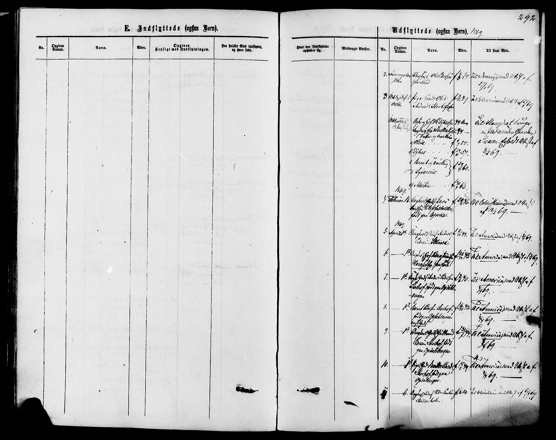 Romedal prestekontor, SAH/PREST-004/K/L0006: Parish register (official) no. 6, 1866-1886, p. 292