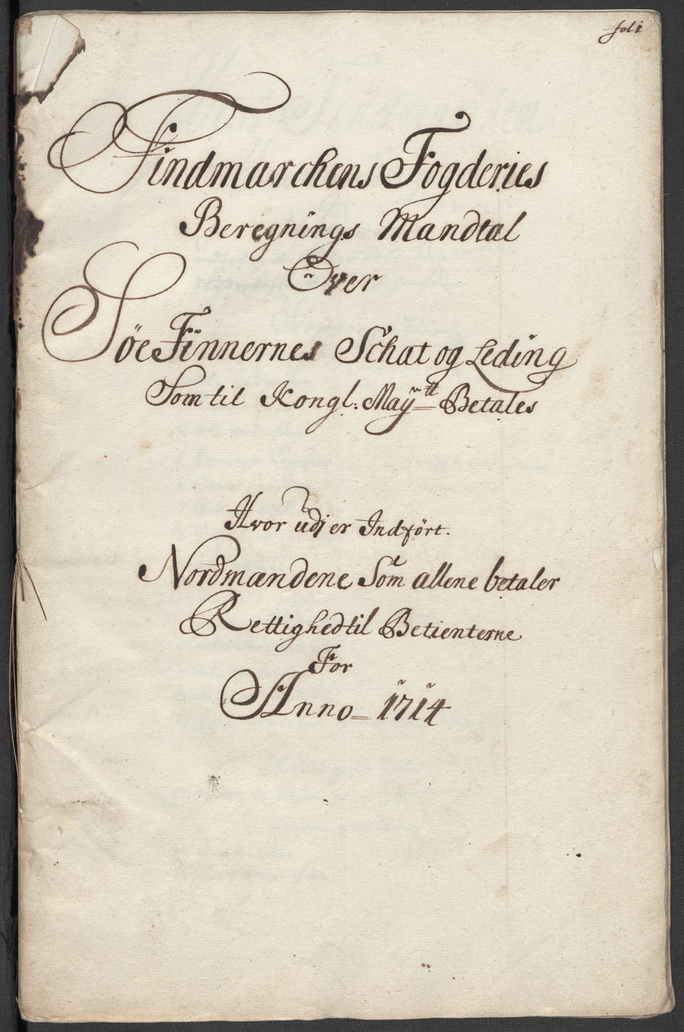 Rentekammeret inntil 1814, Reviderte regnskaper, Fogderegnskap, AV/RA-EA-4092/R69/L4856: Fogderegnskap Finnmark/Vardøhus, 1713-1715, p. 212