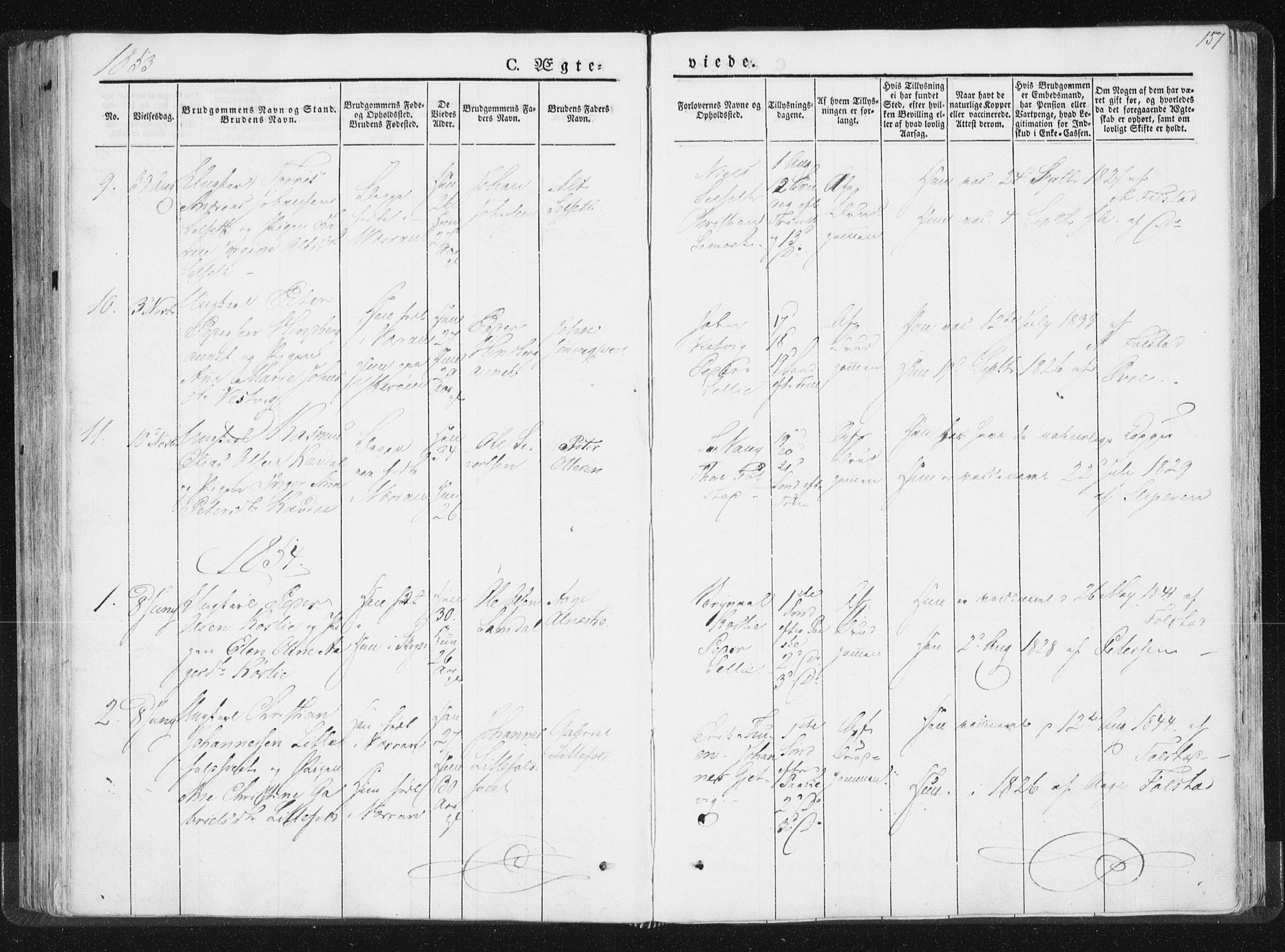 Ministerialprotokoller, klokkerbøker og fødselsregistre - Nord-Trøndelag, AV/SAT-A-1458/744/L0418: Parish register (official) no. 744A02, 1843-1866, p. 157