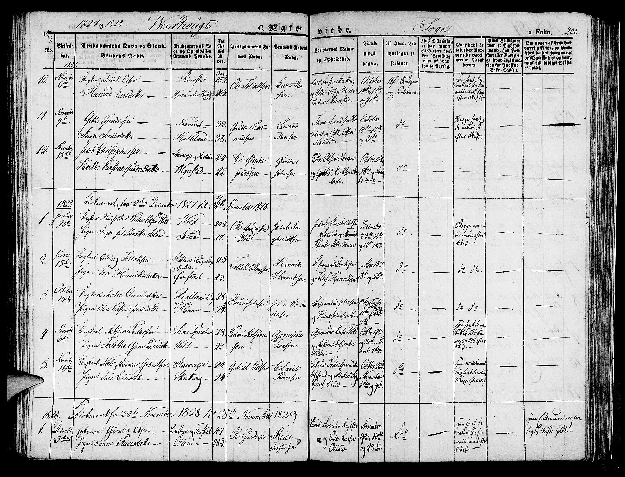 Hå sokneprestkontor, AV/SAST-A-101801/001/30BA/L0004: Parish register (official) no. A 4.1 /2, 1826-1841, p. 200