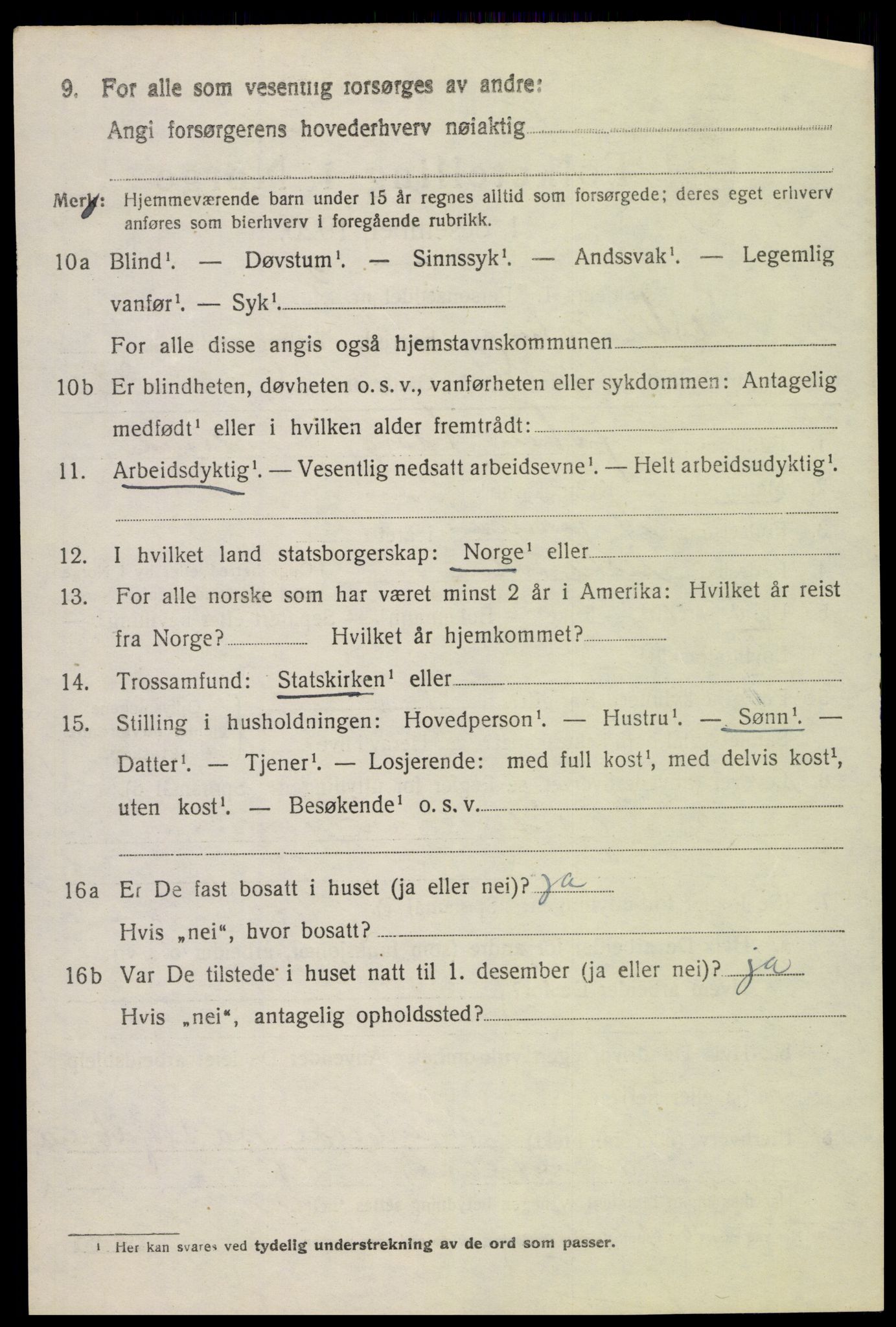 SAH, 1920 census for Vestre Toten, 1920, p. 9677