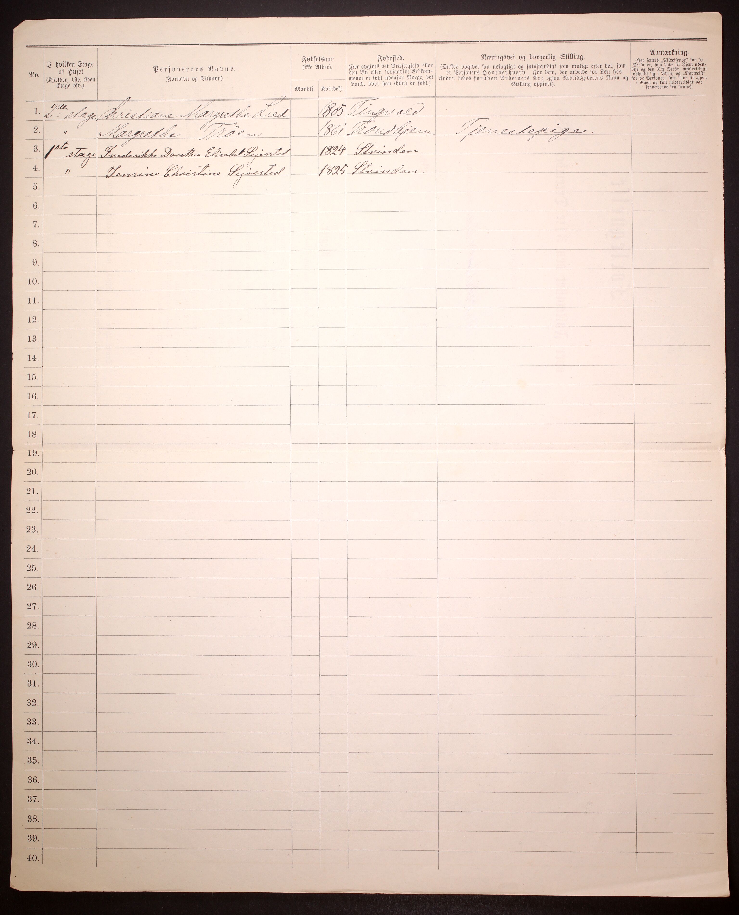 SAT, 1885 census for 1601 Trondheim, 1885, p. 3053