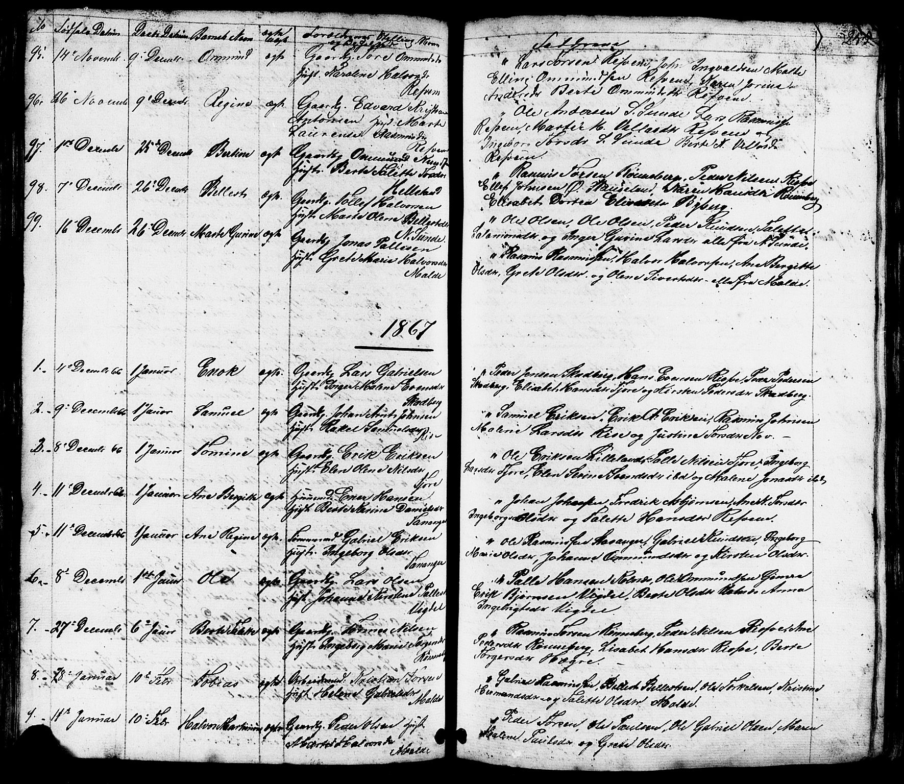 Håland sokneprestkontor, SAST/A-101802/001/30BB/L0002: Parish register (copy) no. B 2, 1845-1872, p. 255