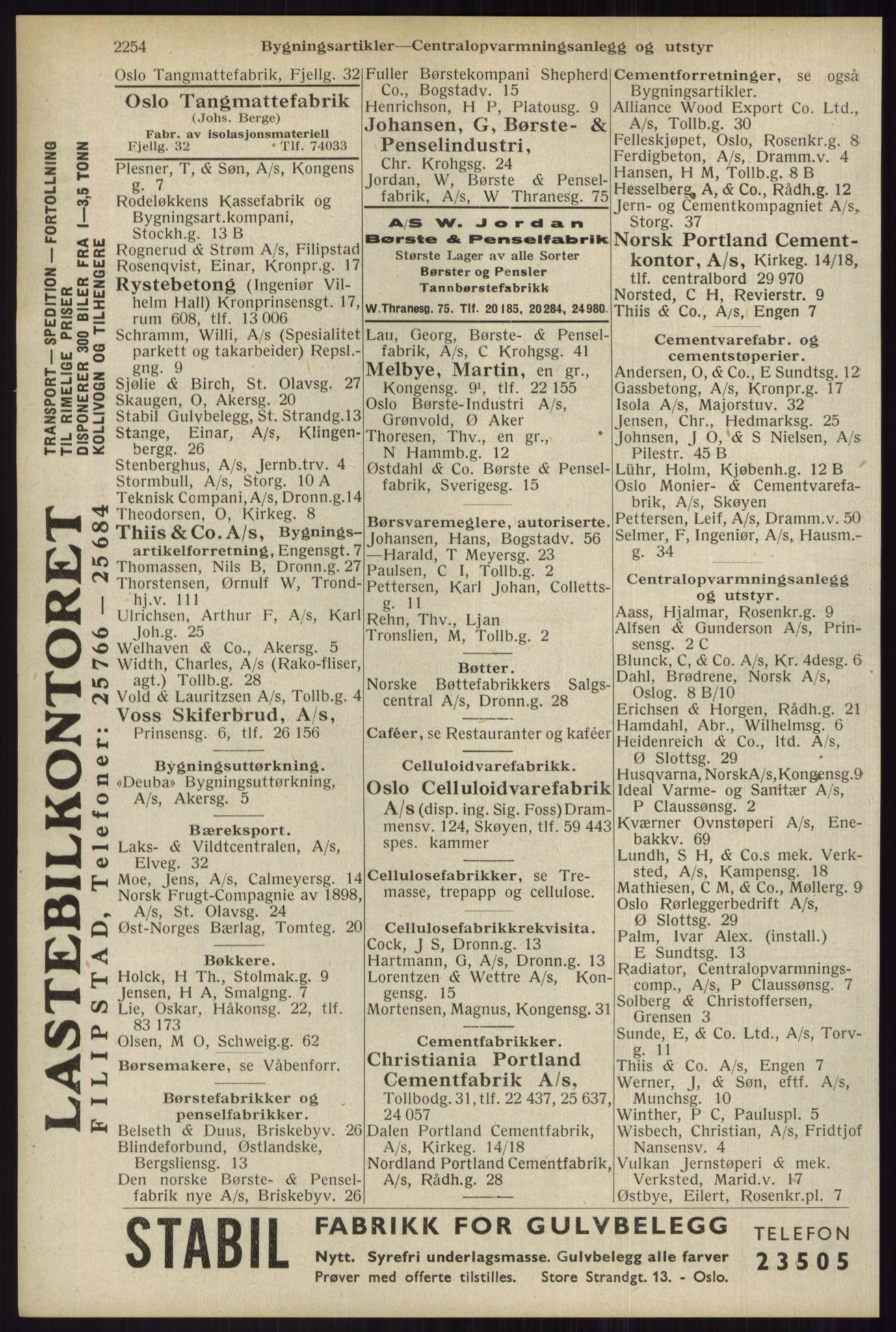 Kristiania/Oslo adressebok, PUBL/-, 1934, p. 2254