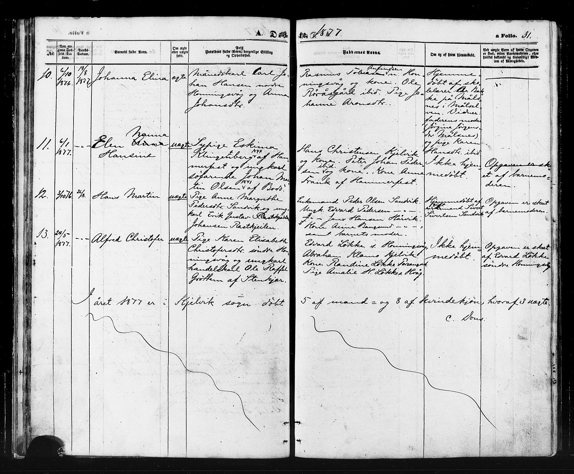 Måsøy sokneprestkontor, AV/SATØ-S-1348/H/Ha/L0006kirke: Parish register (official) no. 6, 1861-1886, p. 31