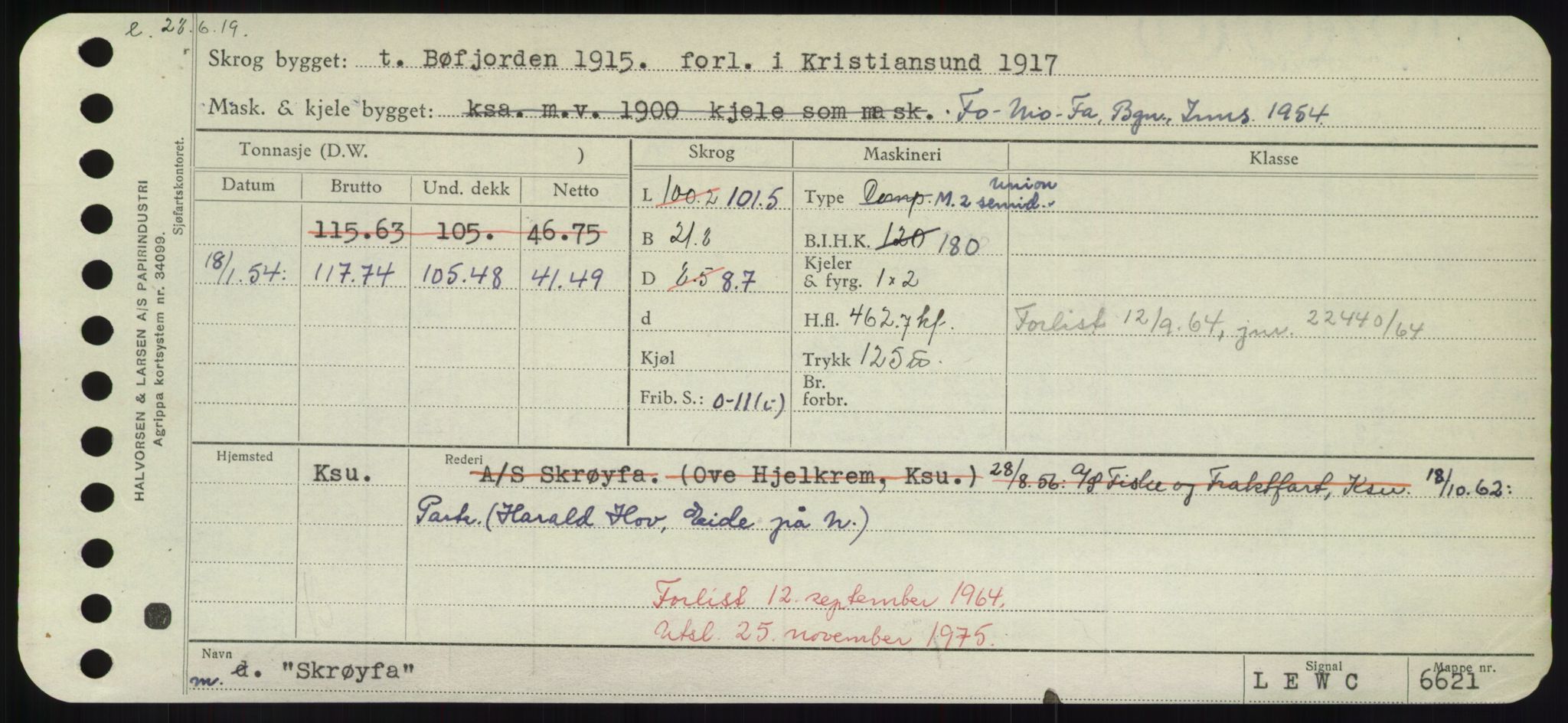 Sjøfartsdirektoratet med forløpere, Skipsmålingen, RA/S-1627/H/Hd/L0034: Fartøy, Sk-Slå, p. 289