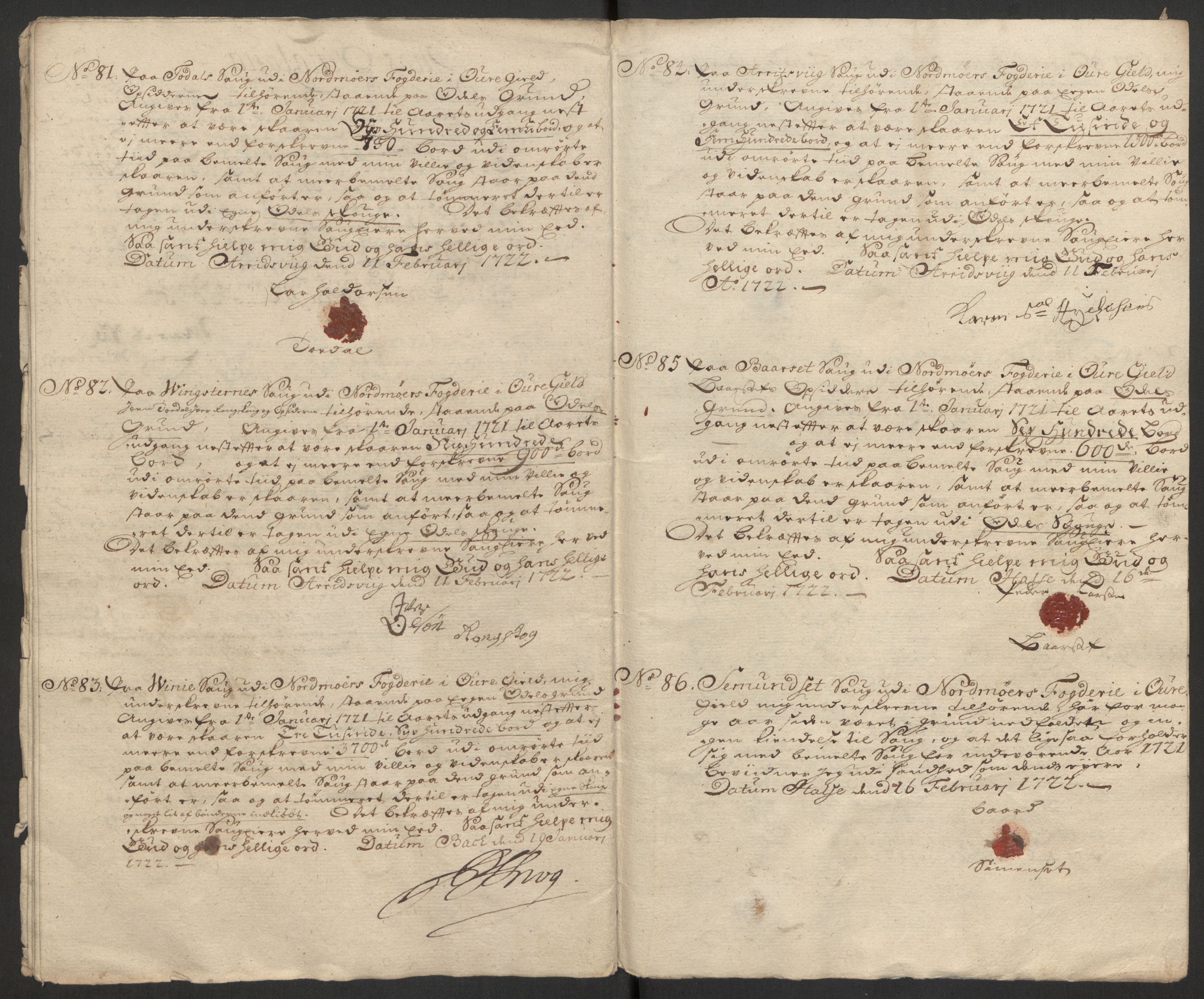 Rentekammeret inntil 1814, Reviderte regnskaper, Fogderegnskap, AV/RA-EA-4092/R56/L3754: Fogderegnskap Nordmøre, 1721, p. 122