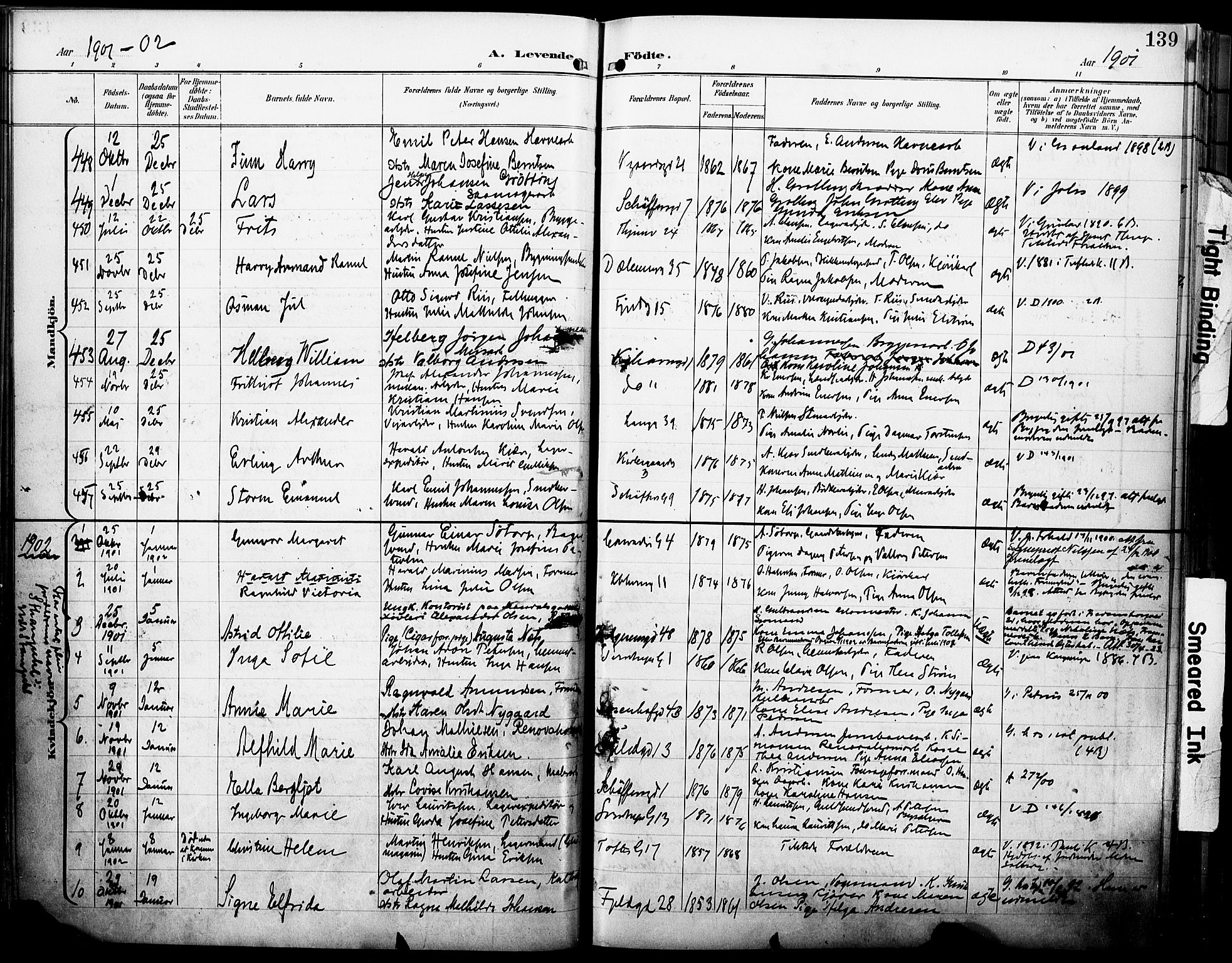 Petrus prestekontor Kirkebøker, AV/SAO-A-10872/F/Fa/L0005: Parish register (official) no. I 5, 1899-1903, p. 139