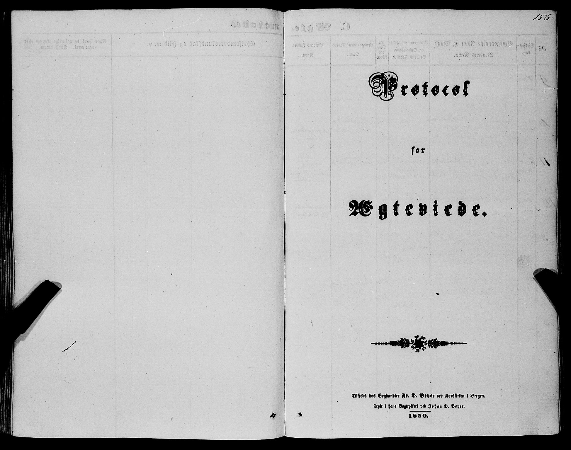Fana Sokneprestembete, SAB/A-75101/H/Haa/Haaa/L0011: Parish register (official) no. A 11, 1851-1862, p. 156