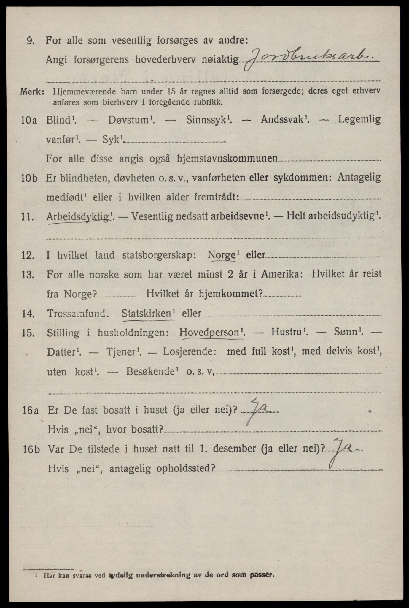 SAKO, 1920 census for Seljord, 1920, p. 2103