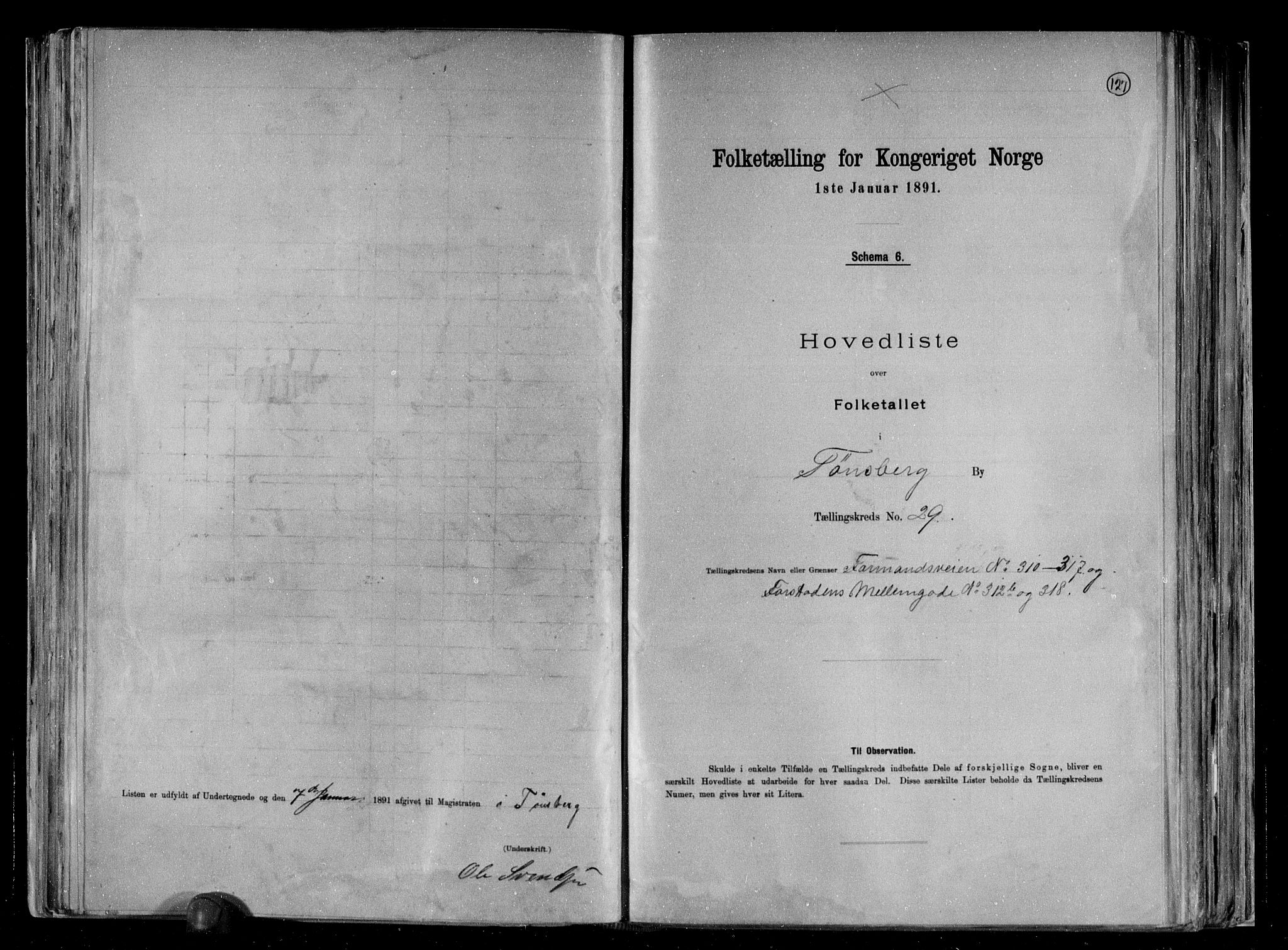 RA, 1891 census for 0705 Tønsberg, 1891, p. 61