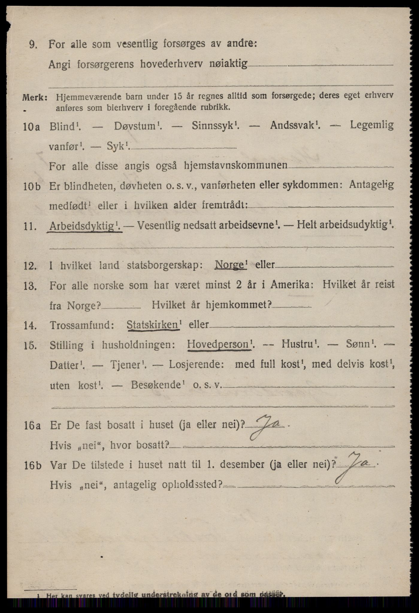 SAT, 1920 census for Hareid, 1920, p. 2494