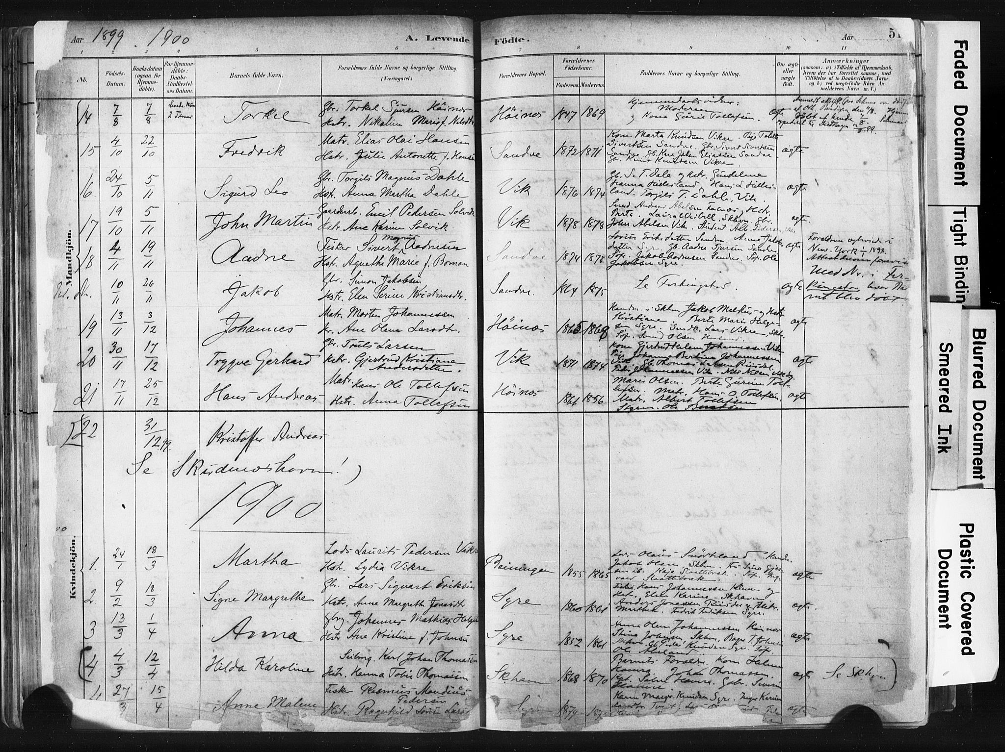 Skudenes sokneprestkontor, SAST/A -101849/H/Ha/Haa/L0009: Parish register (official) no. A 6, 1882-1912, p. 51