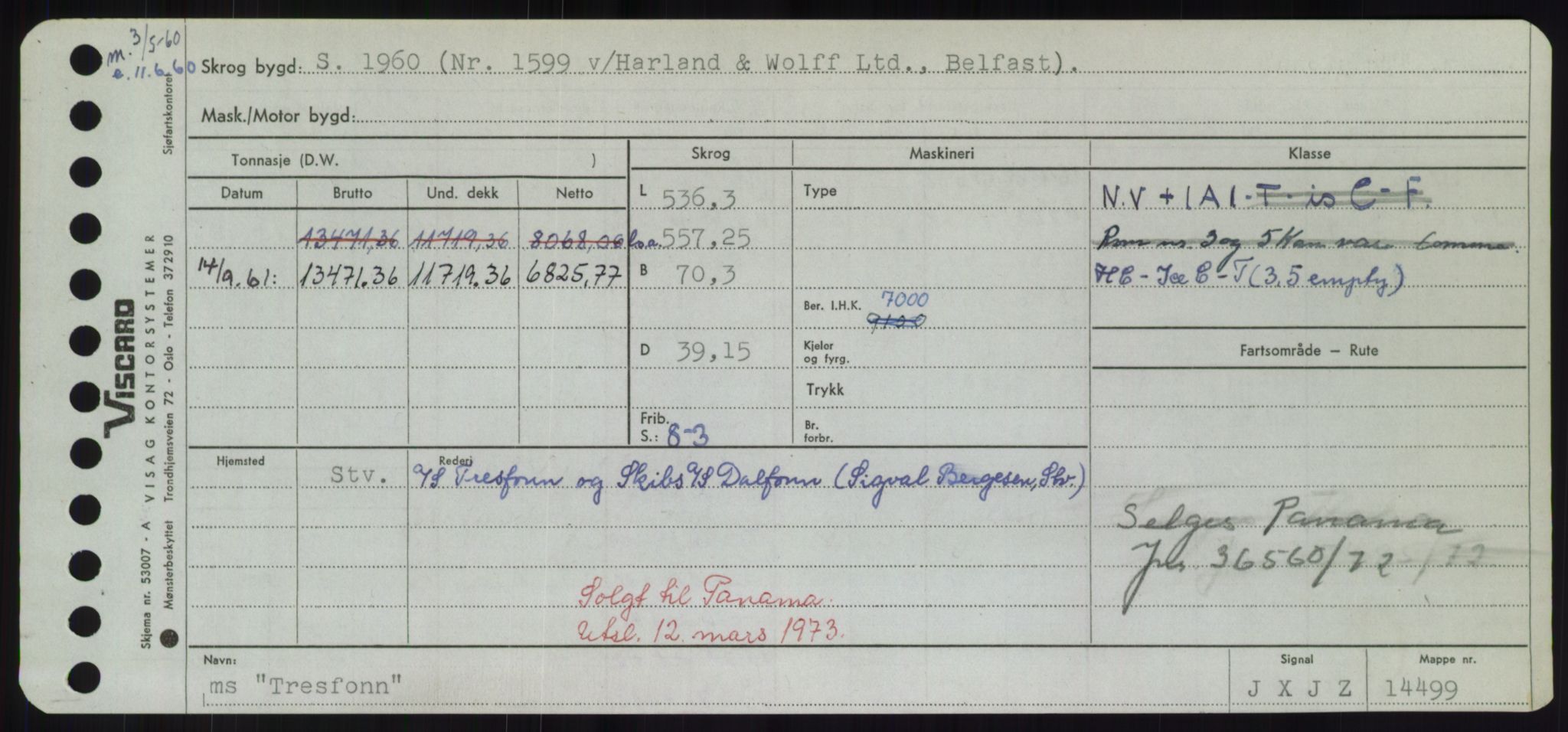 Sjøfartsdirektoratet med forløpere, Skipsmålingen, RA/S-1627/H/Hd/L0039: Fartøy, Ti-Tø, p. 551