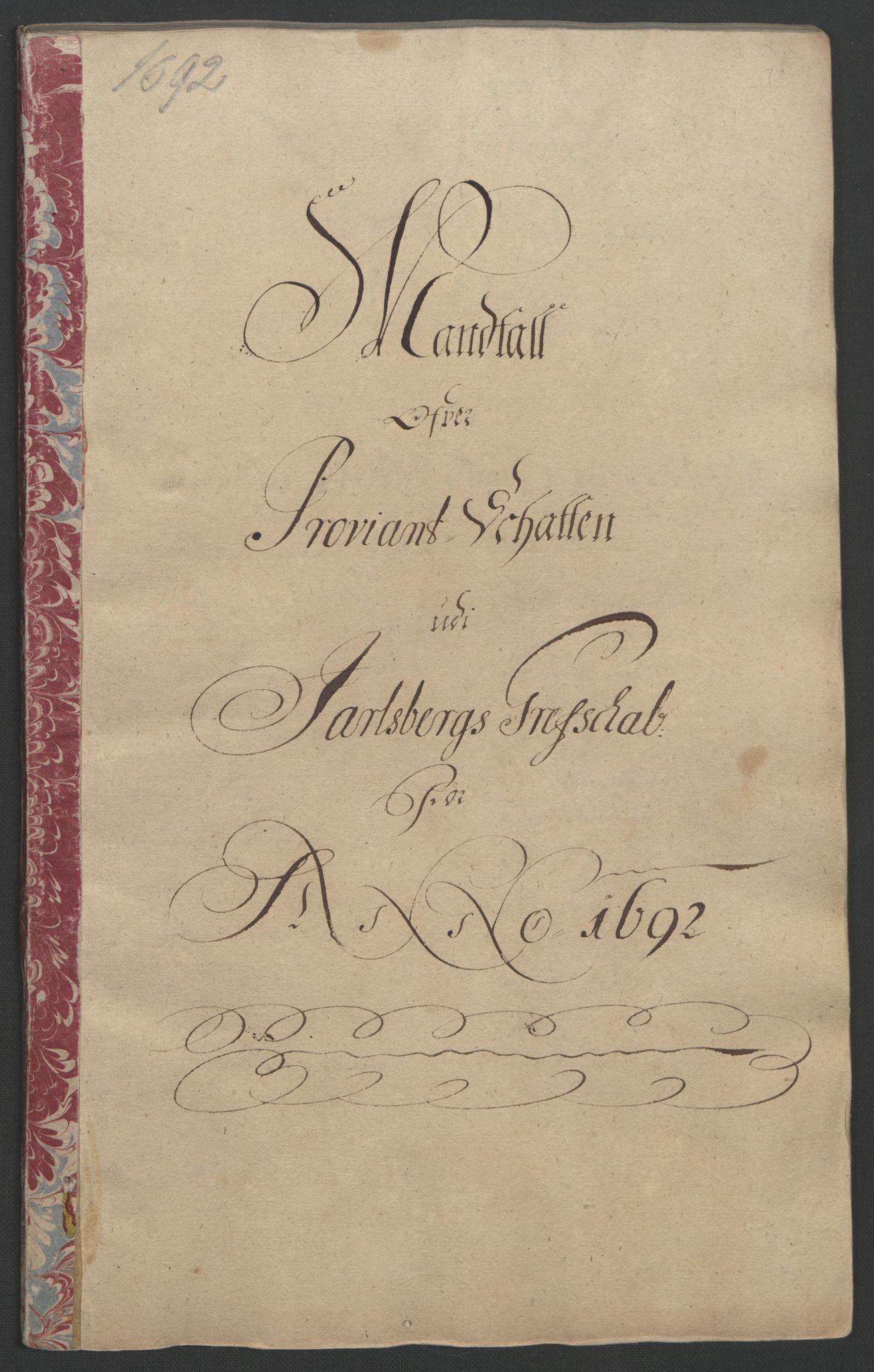 Rentekammeret inntil 1814, Reviderte regnskaper, Fogderegnskap, RA/EA-4092/R32/L1865: Fogderegnskap Jarlsberg grevskap, 1692, p. 94