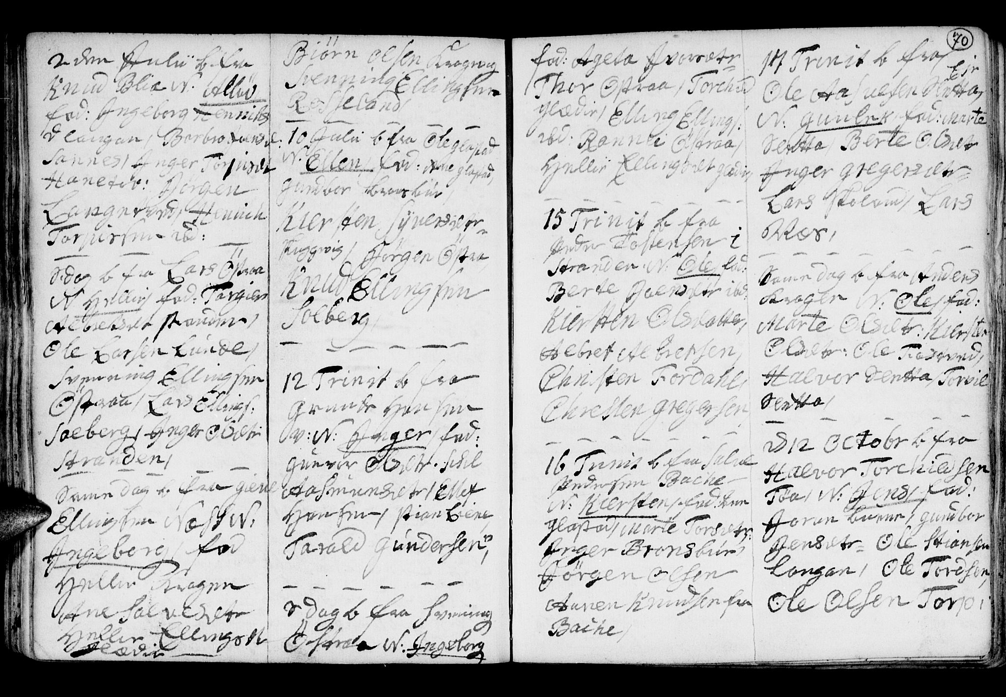 Holt sokneprestkontor, AV/SAK-1111-0021/F/Fb/L0005: Parish register (copy) no. B 5, 1746-1764, p. 70