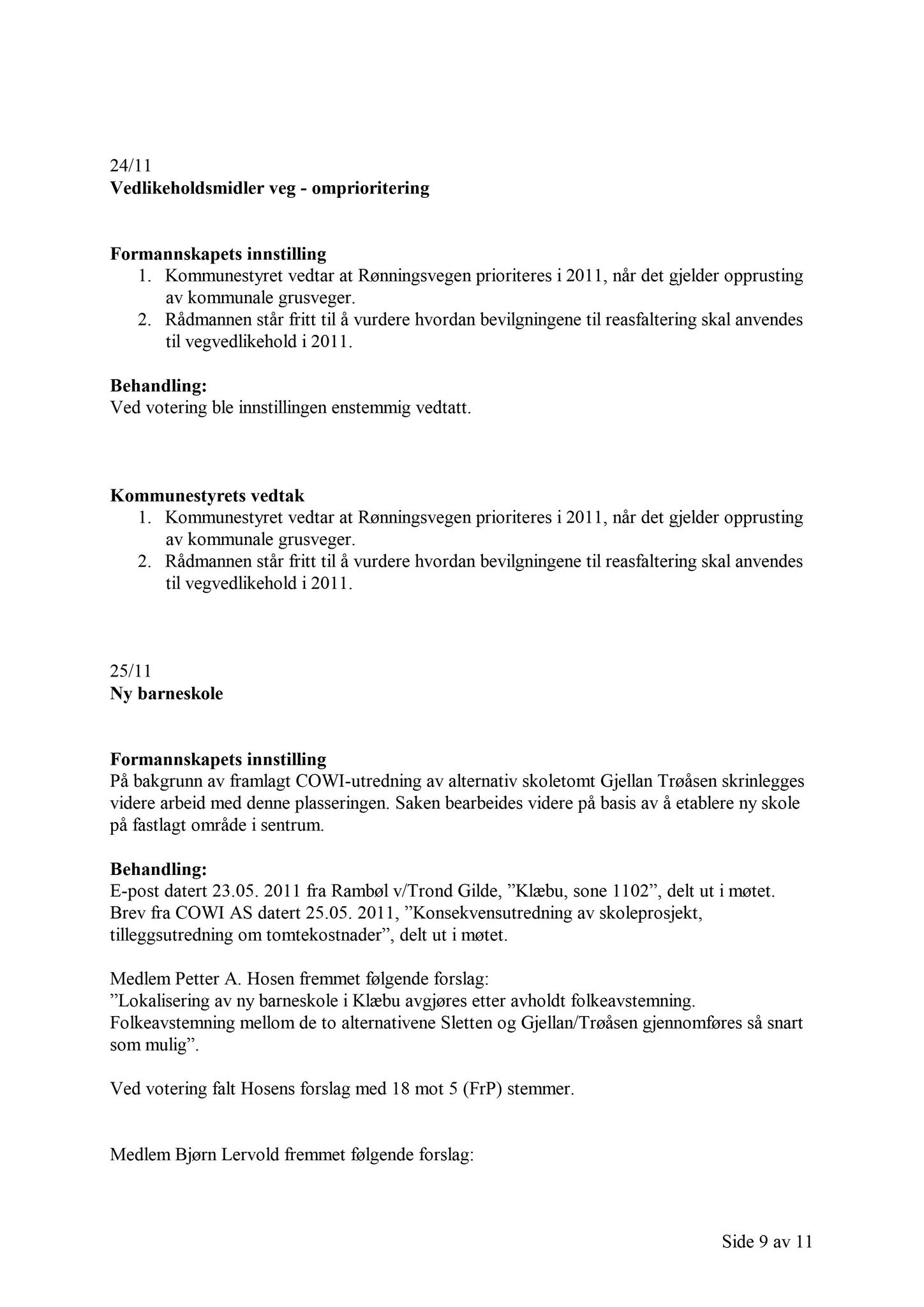 Klæbu Kommune, TRKO/KK/01-KS/L004: Kommunestyret - Møtedokumenter, 2011, p. 958