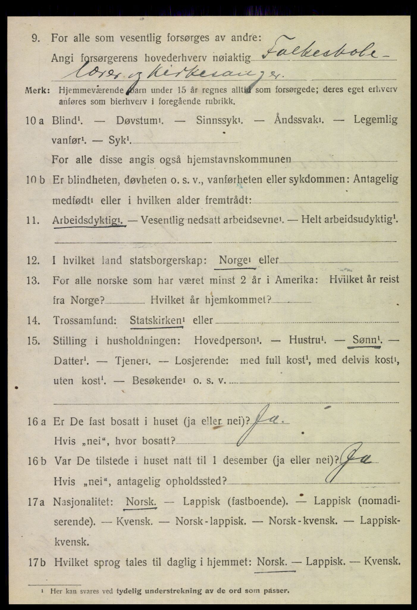 SAT, 1920 census for Gildeskål, 1920, p. 6135