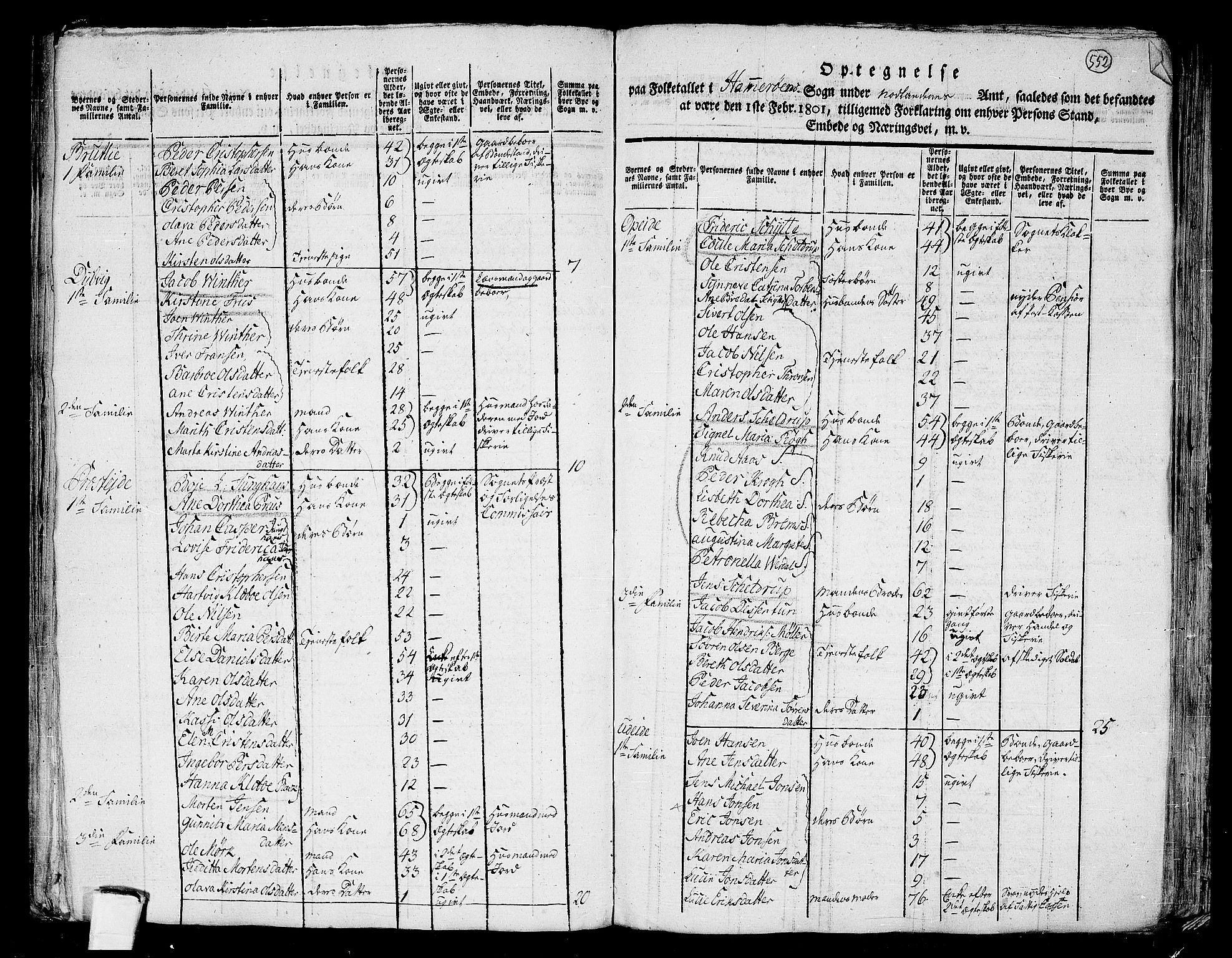 RA, 1801 census for 1848P Steigen, 1801, p. 551b-552a