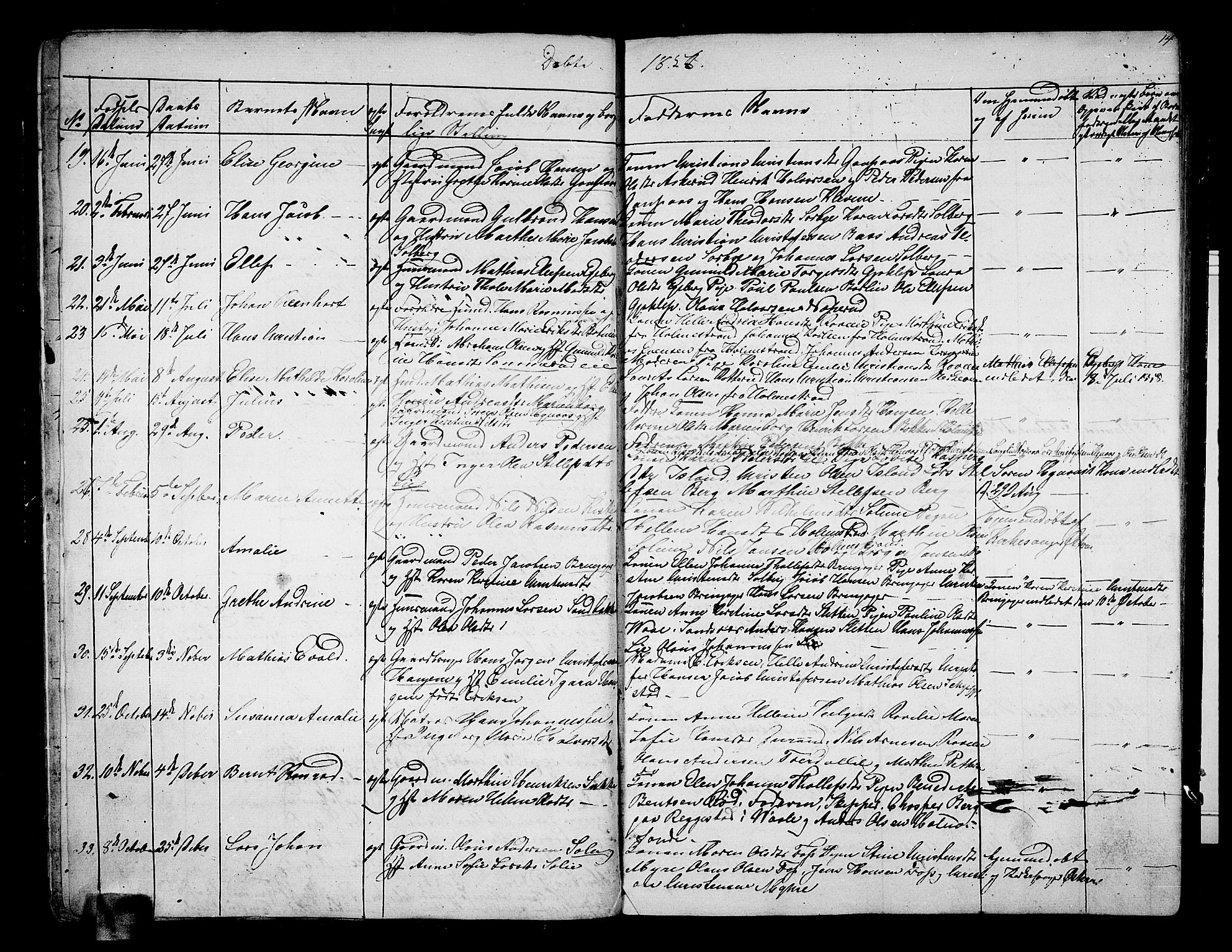 Botne kirkebøker, AV/SAKO-A-340/G/Ga/L0001: Parish register (copy) no. I 1, 1854-1867, p. 14