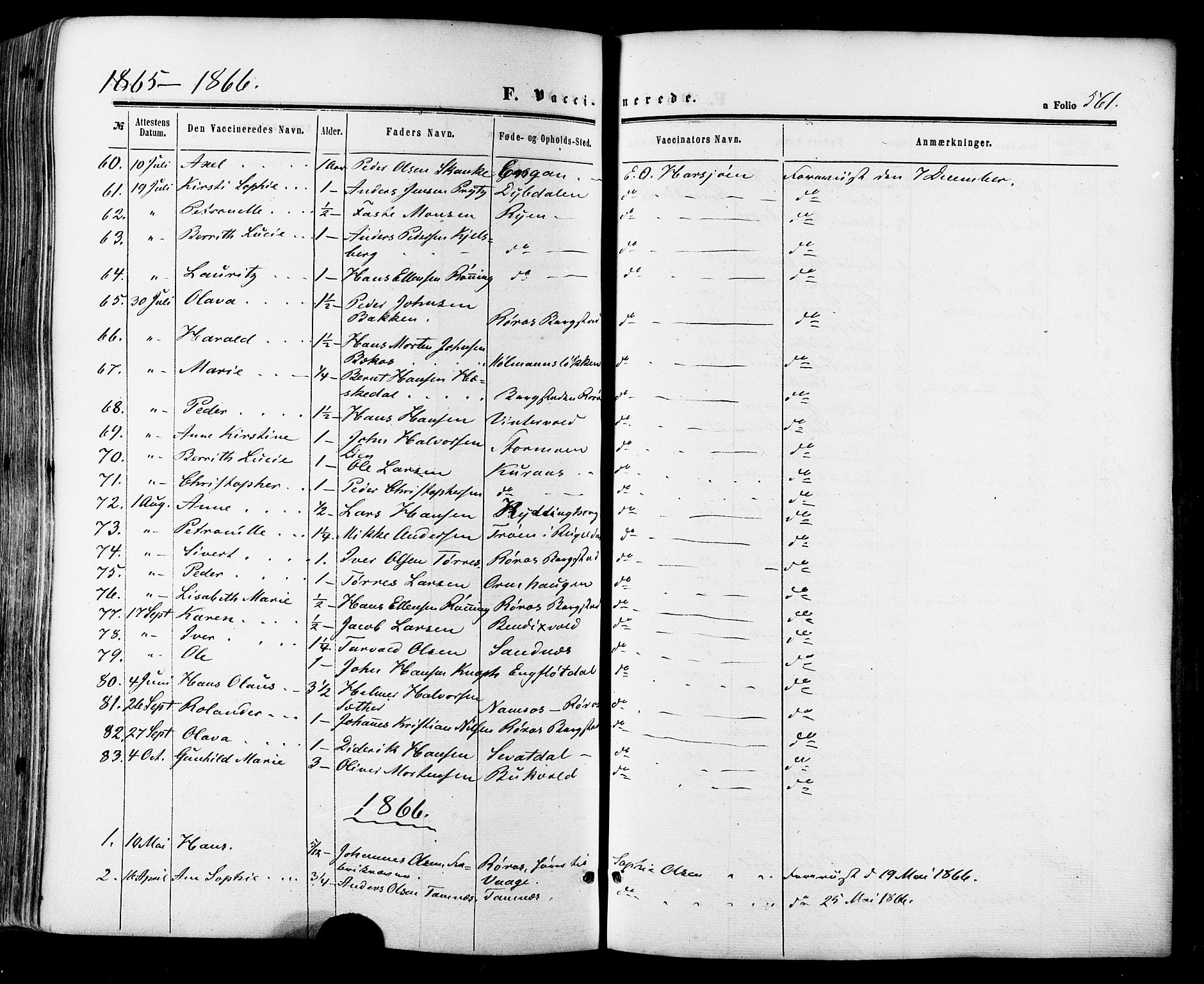 Ministerialprotokoller, klokkerbøker og fødselsregistre - Sør-Trøndelag, AV/SAT-A-1456/681/L0932: Parish register (official) no. 681A10, 1860-1878, p. 561