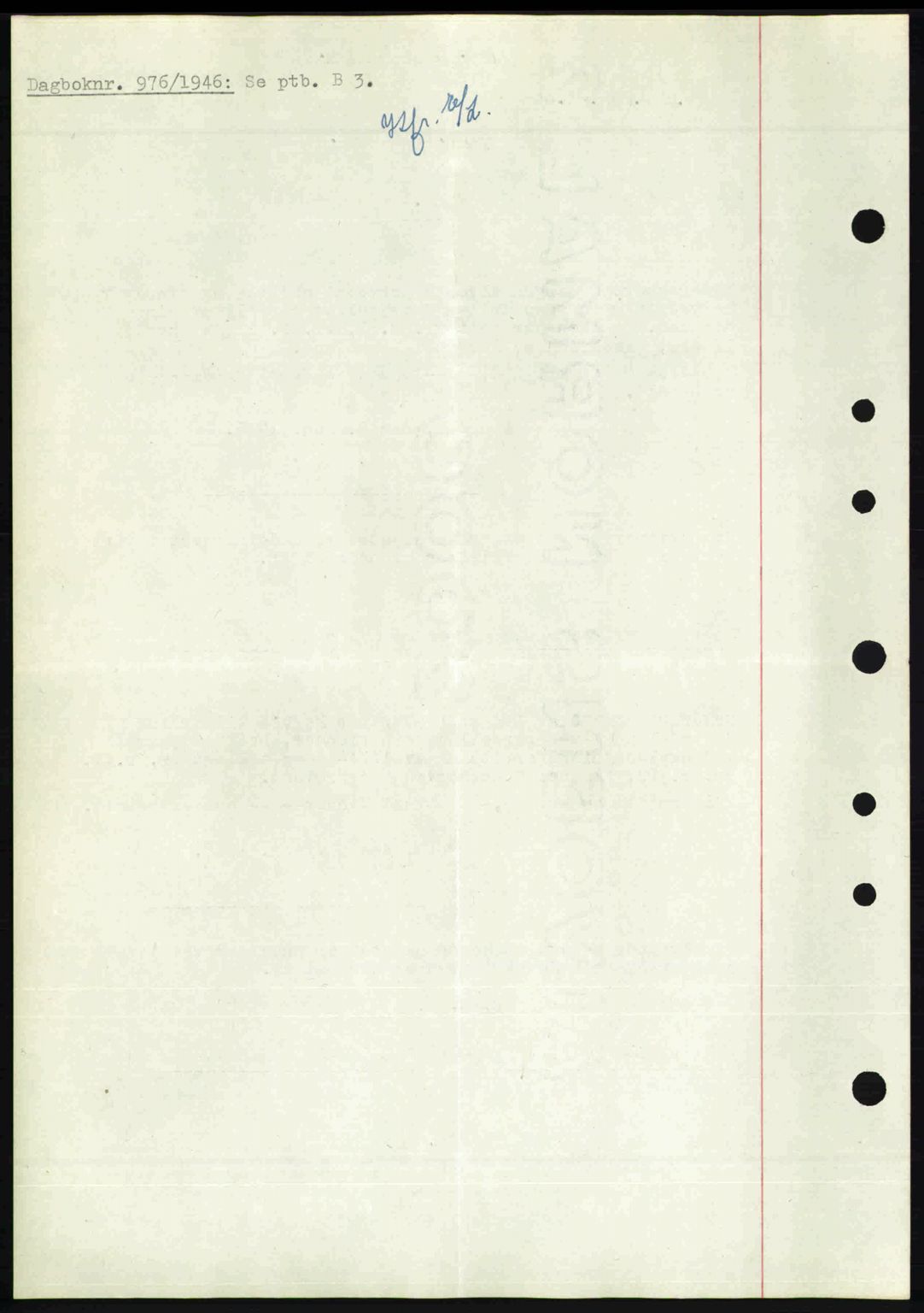 Nedenes sorenskriveri, AV/SAK-1221-0006/G/Gb/Gba/L0055: Mortgage book no. A7, 1946-1946, Diary no: : 976/1946