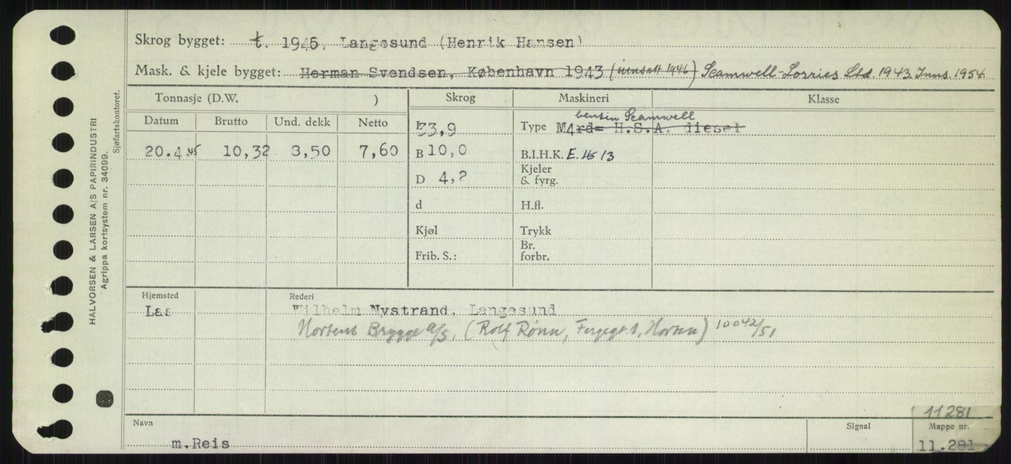 Sjøfartsdirektoratet med forløpere, Skipsmålingen, RA/S-1627/H/Ha/L0004/0002: Fartøy, Mas-R / Fartøy, Odin-R, p. 613