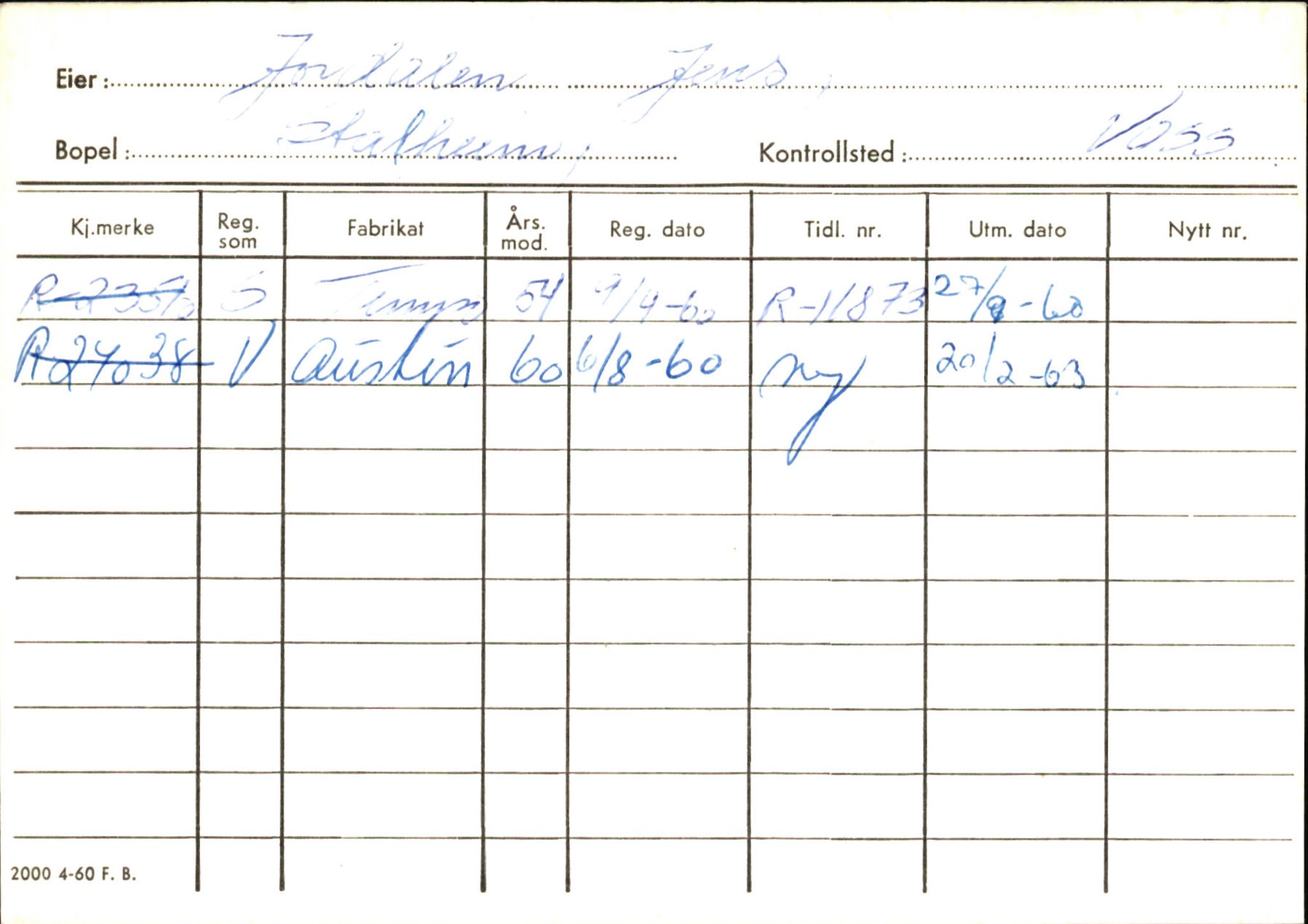 Statens vegvesen, Hordaland vegkontor, AV/SAB-A-5201/2/Ha/L0028: R-eierkort J-K, 1920-1971, p. 21