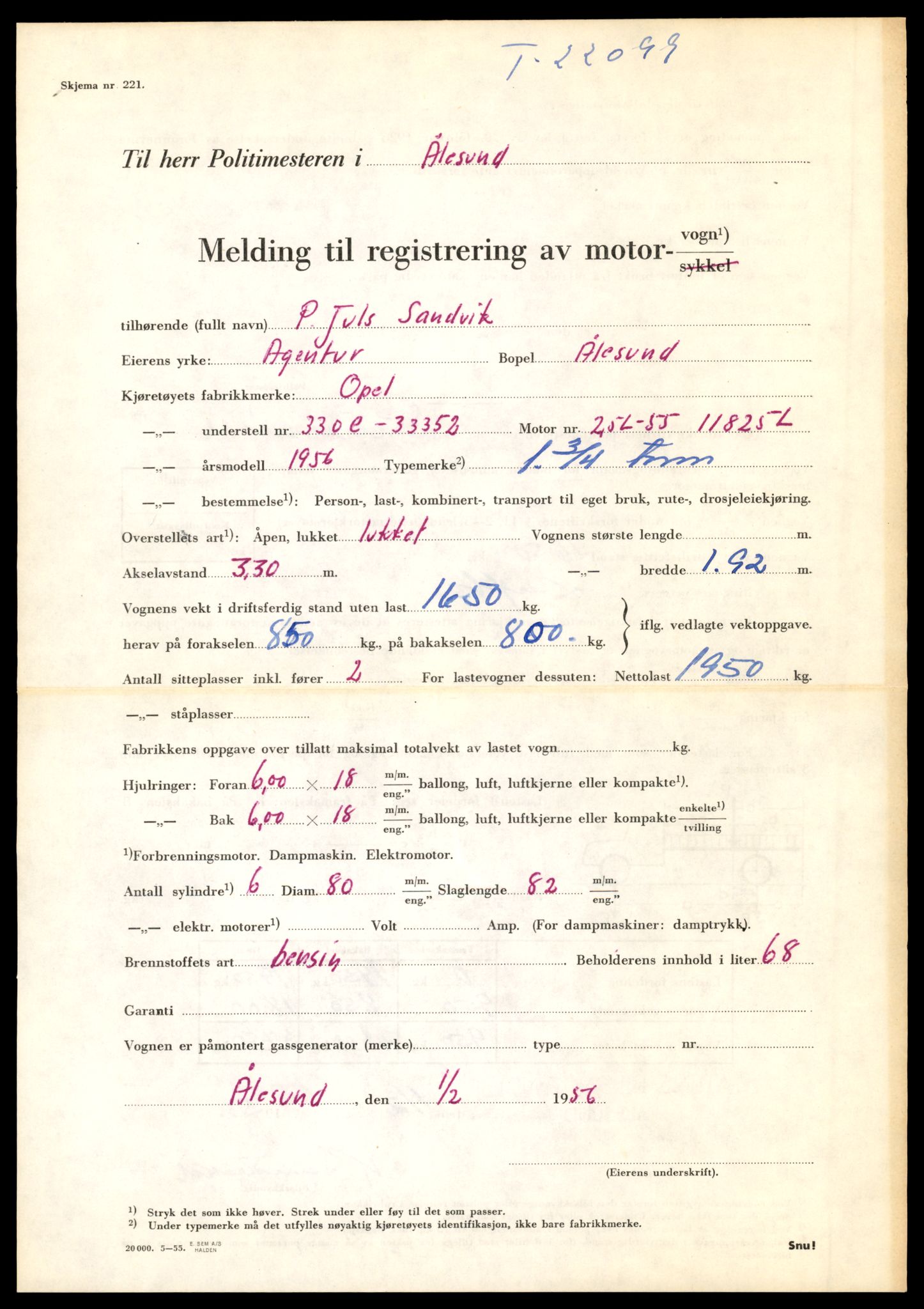 Møre og Romsdal vegkontor - Ålesund trafikkstasjon, AV/SAT-A-4099/F/Fe/L0032: Registreringskort for kjøretøy T 11997 - T 12149, 1927-1998, p. 2561